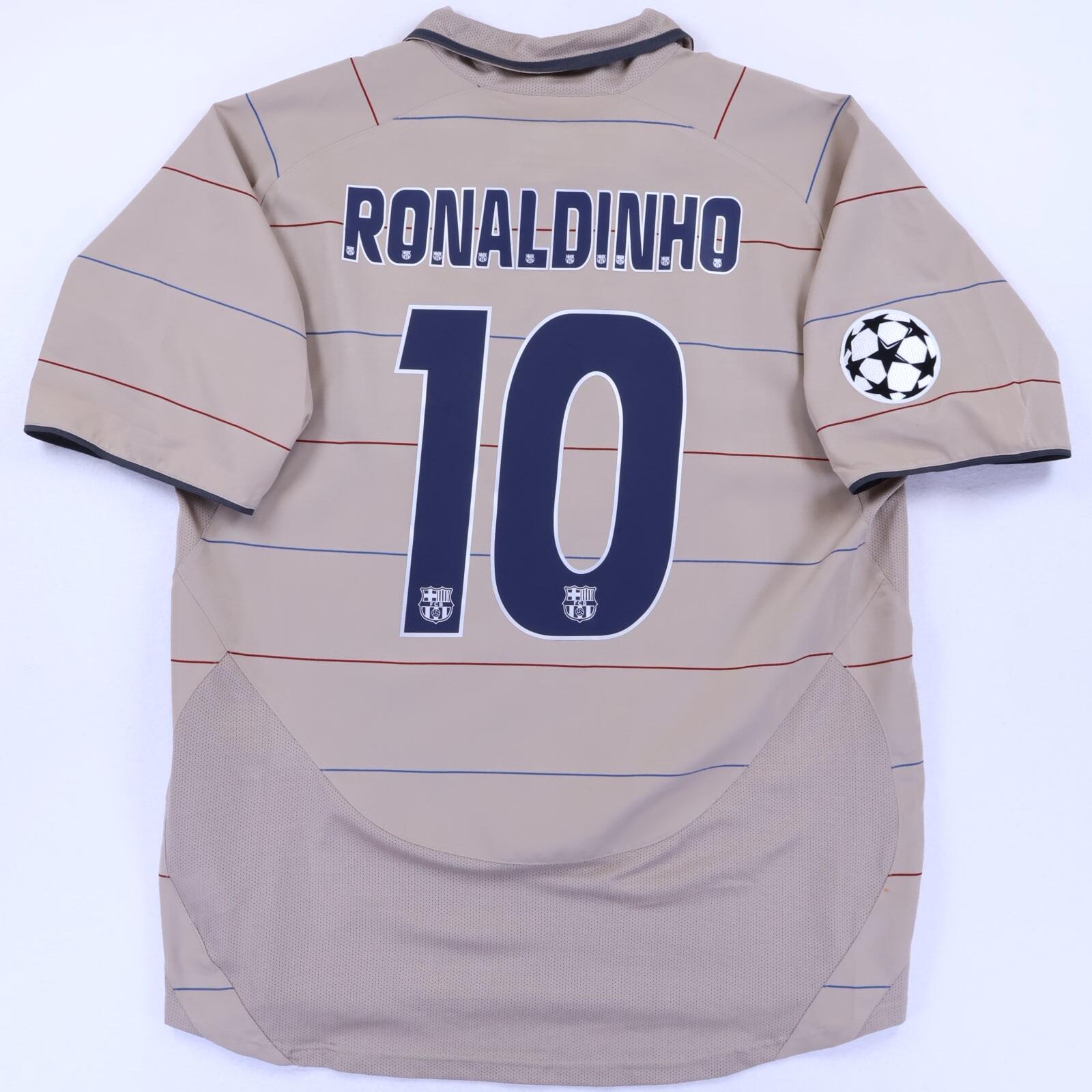 Barcelona Ronaldinho #10 2003/04 Away Shirt - L- FRONT
