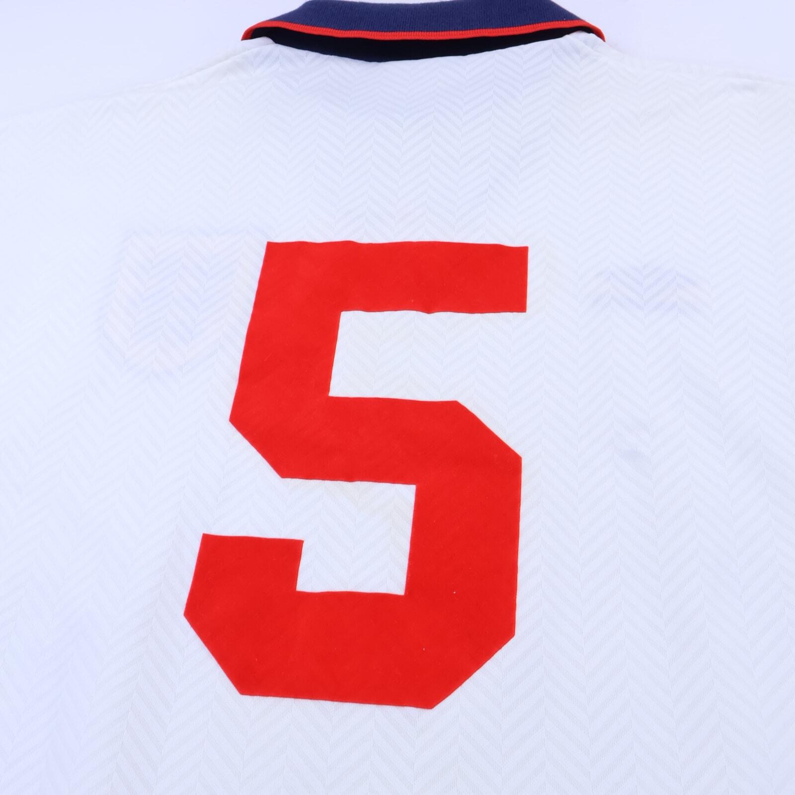 England Adams #5 1993/95 Home Shirt - Match Issue - XL