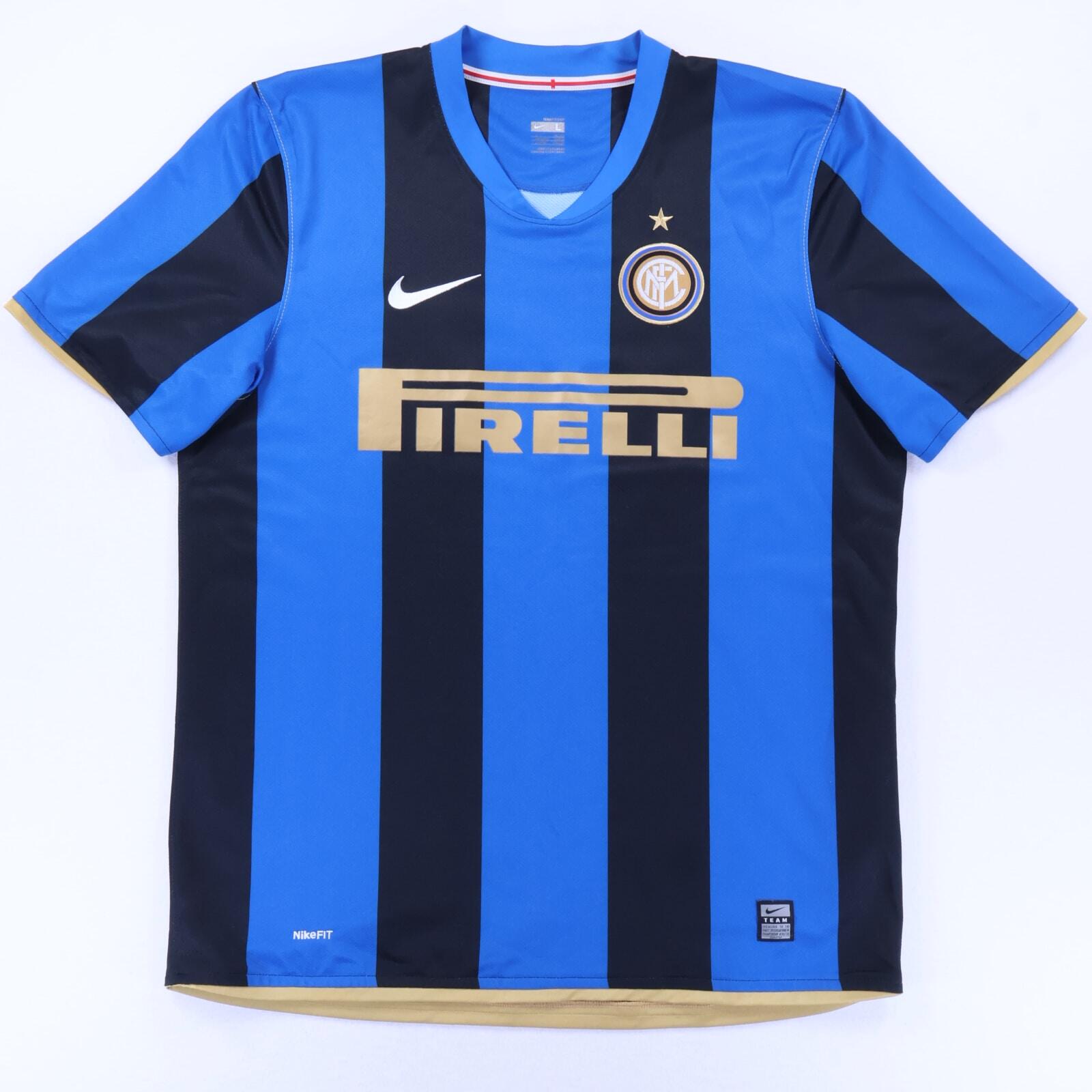 Inter Milan Adriano #10 2008/09 Home Shirt - L- BACK