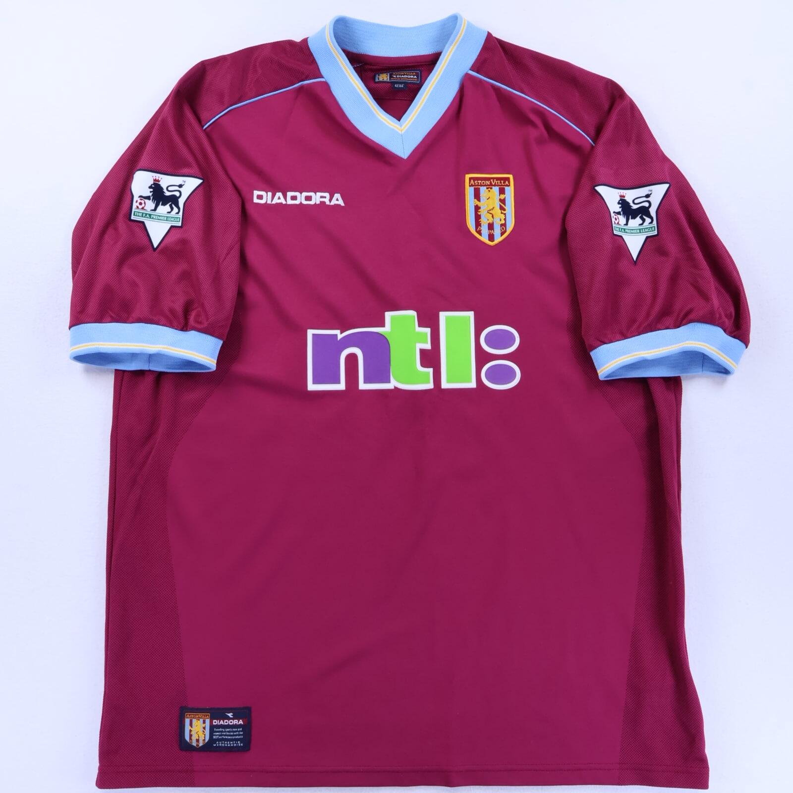 Aston Villa Vassell #22 2001/02 Home Shirt - L- BACK