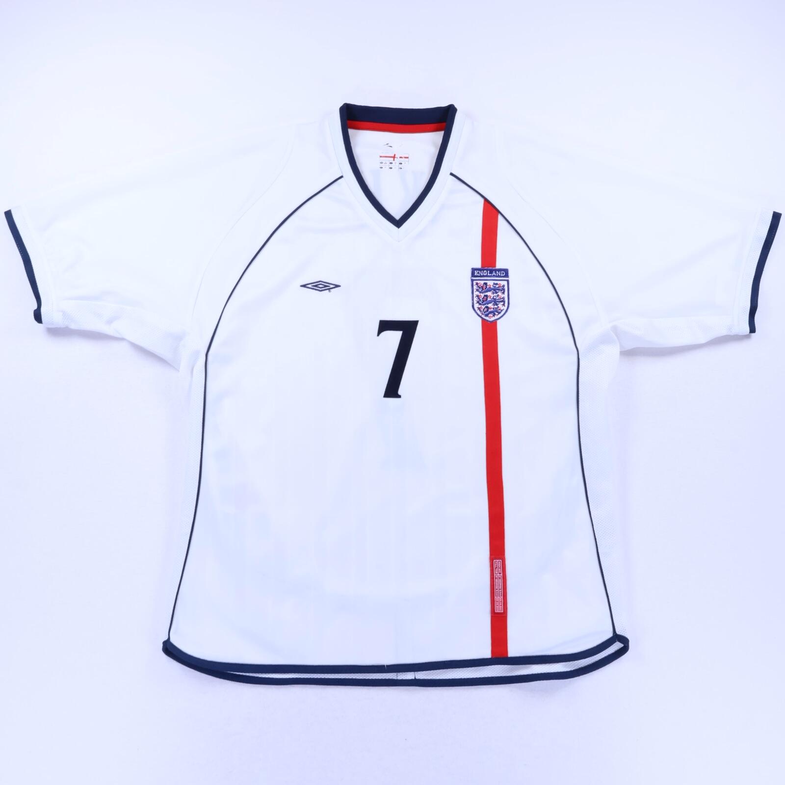 England Beckham #7 2001/03 Home Shirt - XL- BACK