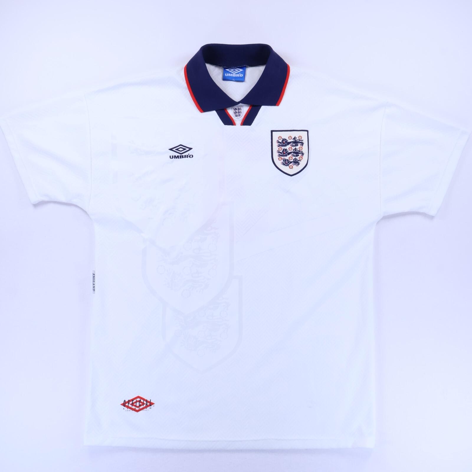 England Pearce #3 1993/95 Home Shirt - Match Issue - XL- FRONT
