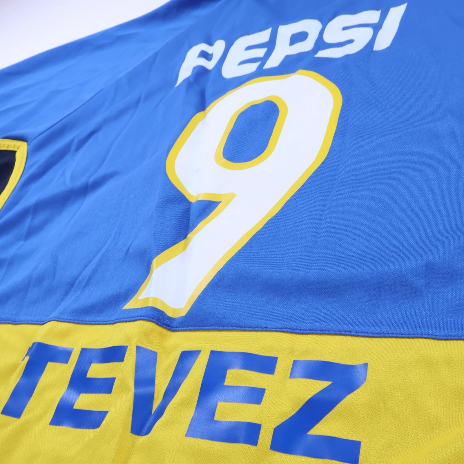 Boca Juniors Tevez #9 2002/03 Home Shirt - XL- TAGS