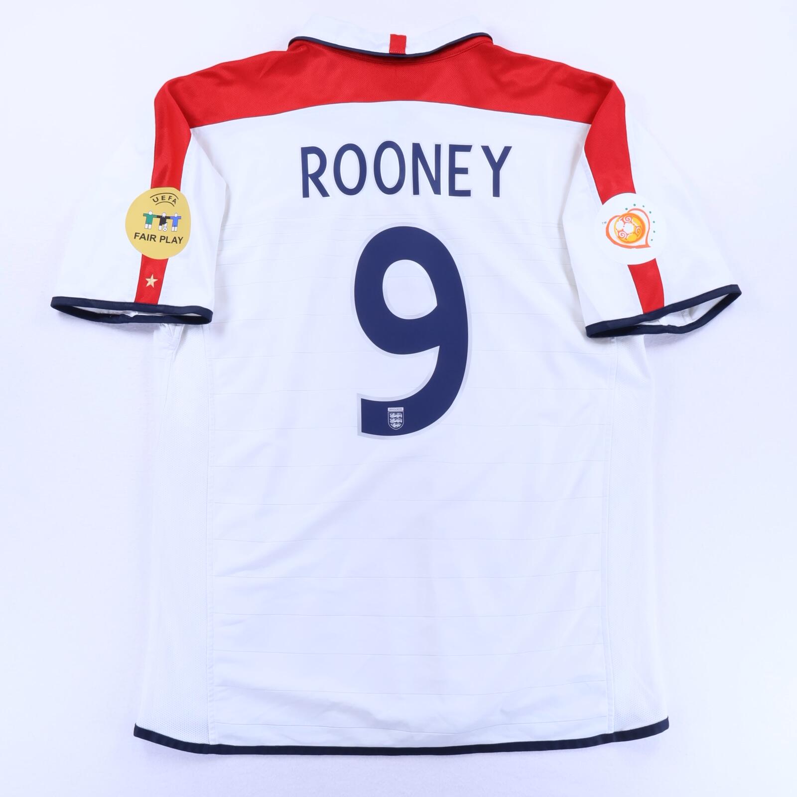 England Rooney #9 2003/05 Home Shirt - Reversible - XL- BACK