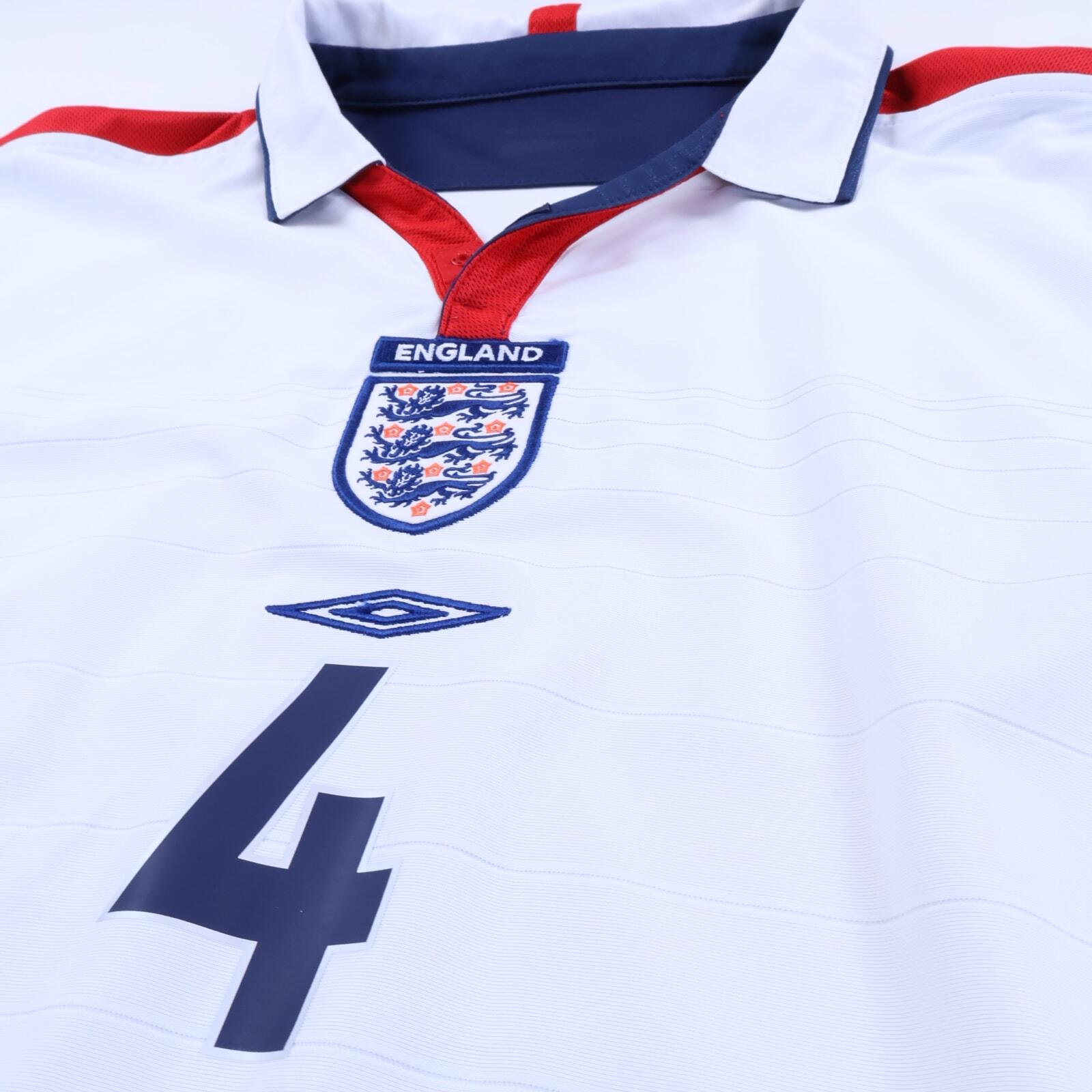 England Gerrard #4 2003/05 Home Shirt - Reversible - L