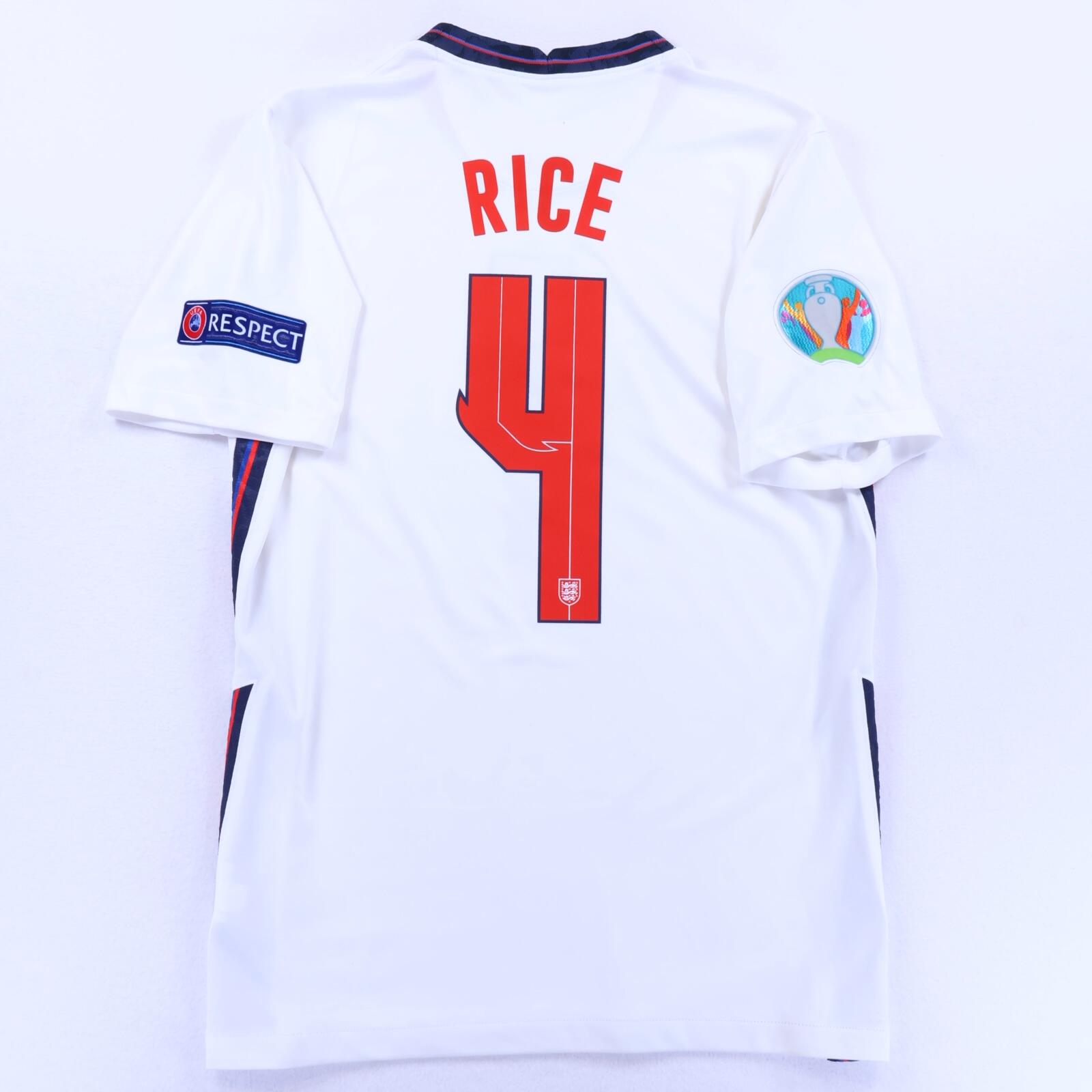 England Rice #4 2020/22 Home Shirt - M- FRONT