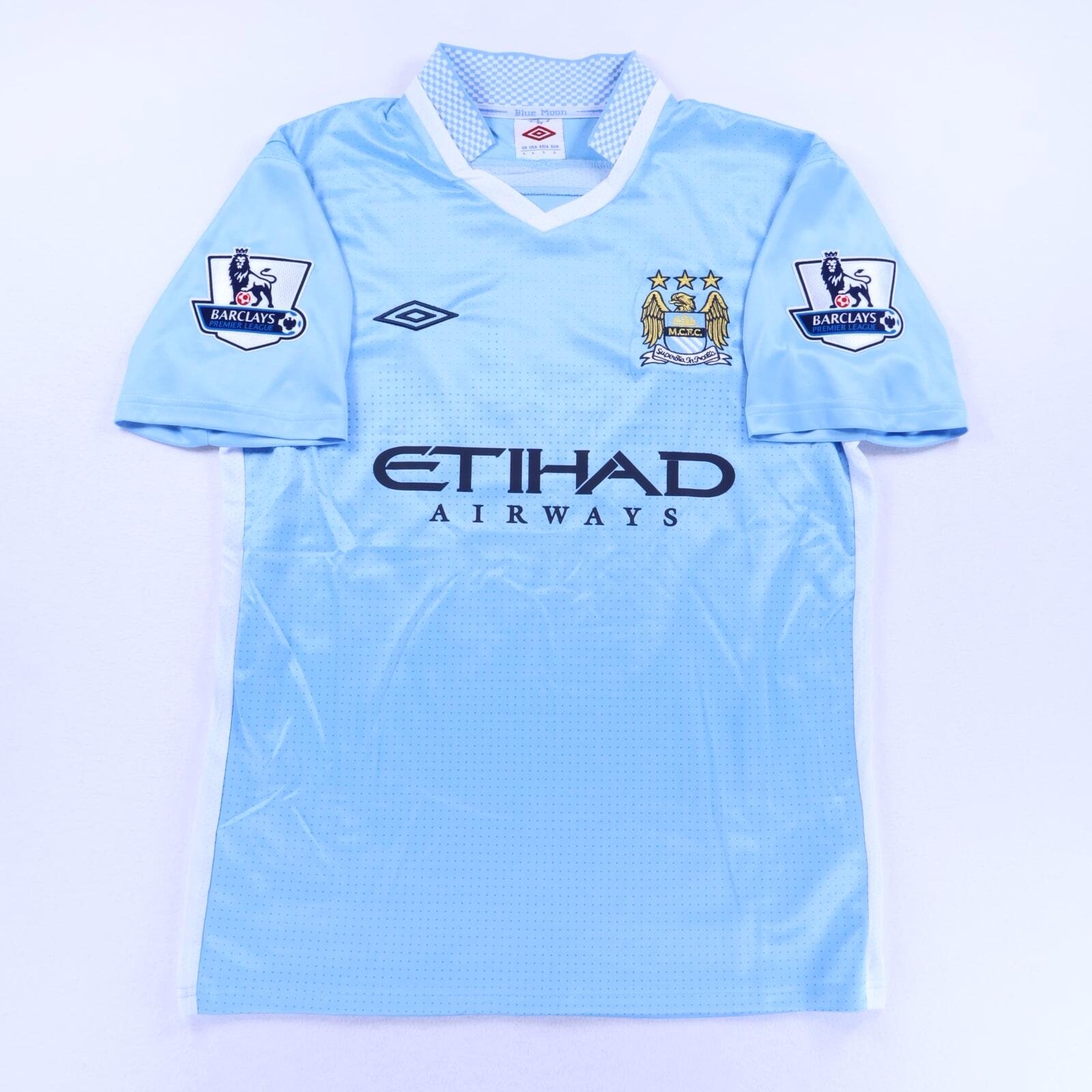 Manchester City Kun Aguero #16 2011/12 Home Shirt - L- BACK