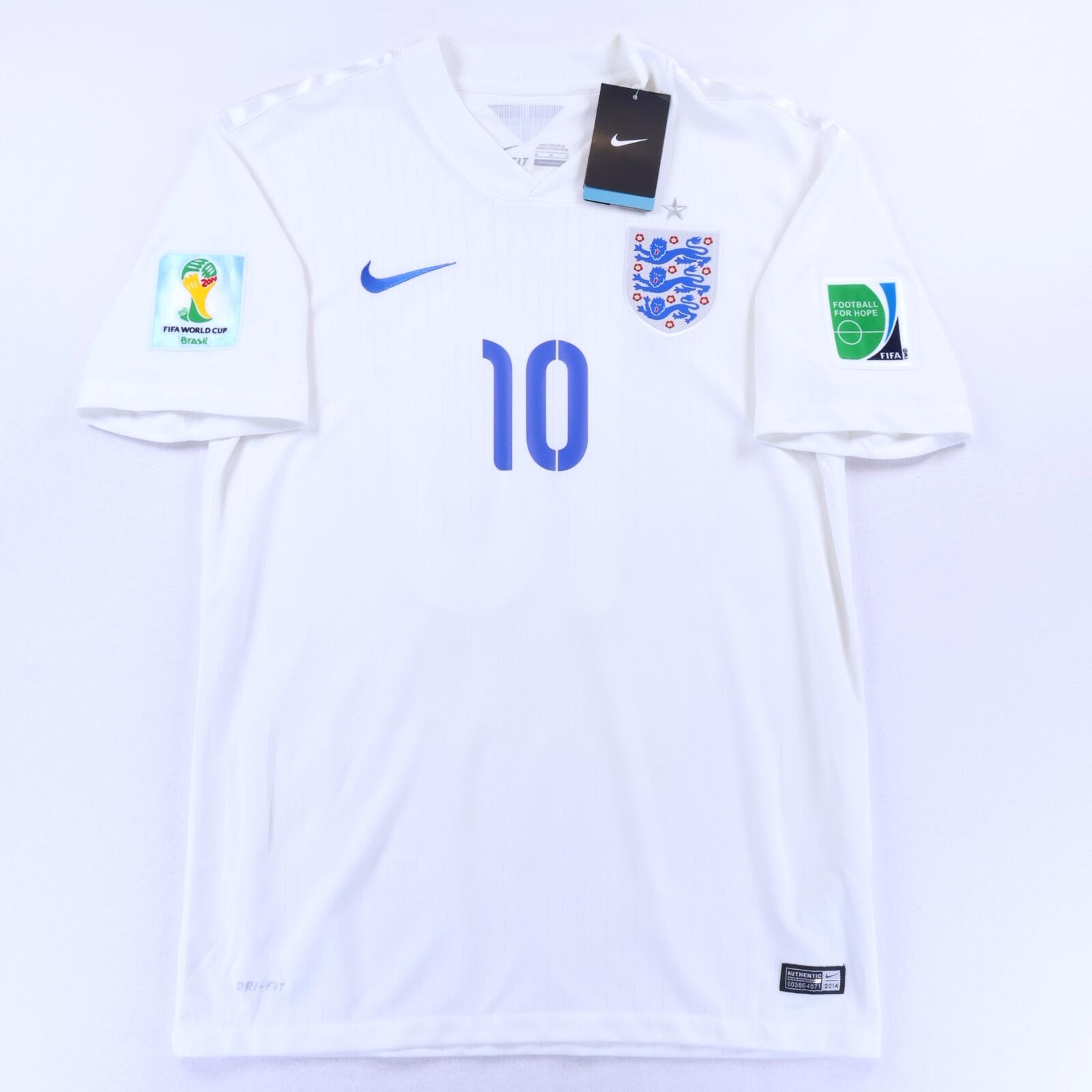 England Rooney #10 2014/15 Home Shirt - M- BACK