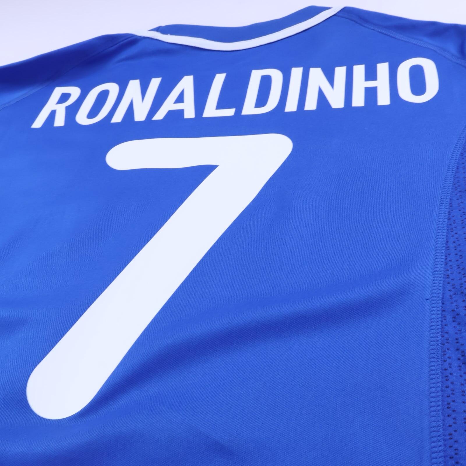 Brazil Ronaldinho #7 1998/00 Away Shirt - L- TAGS
