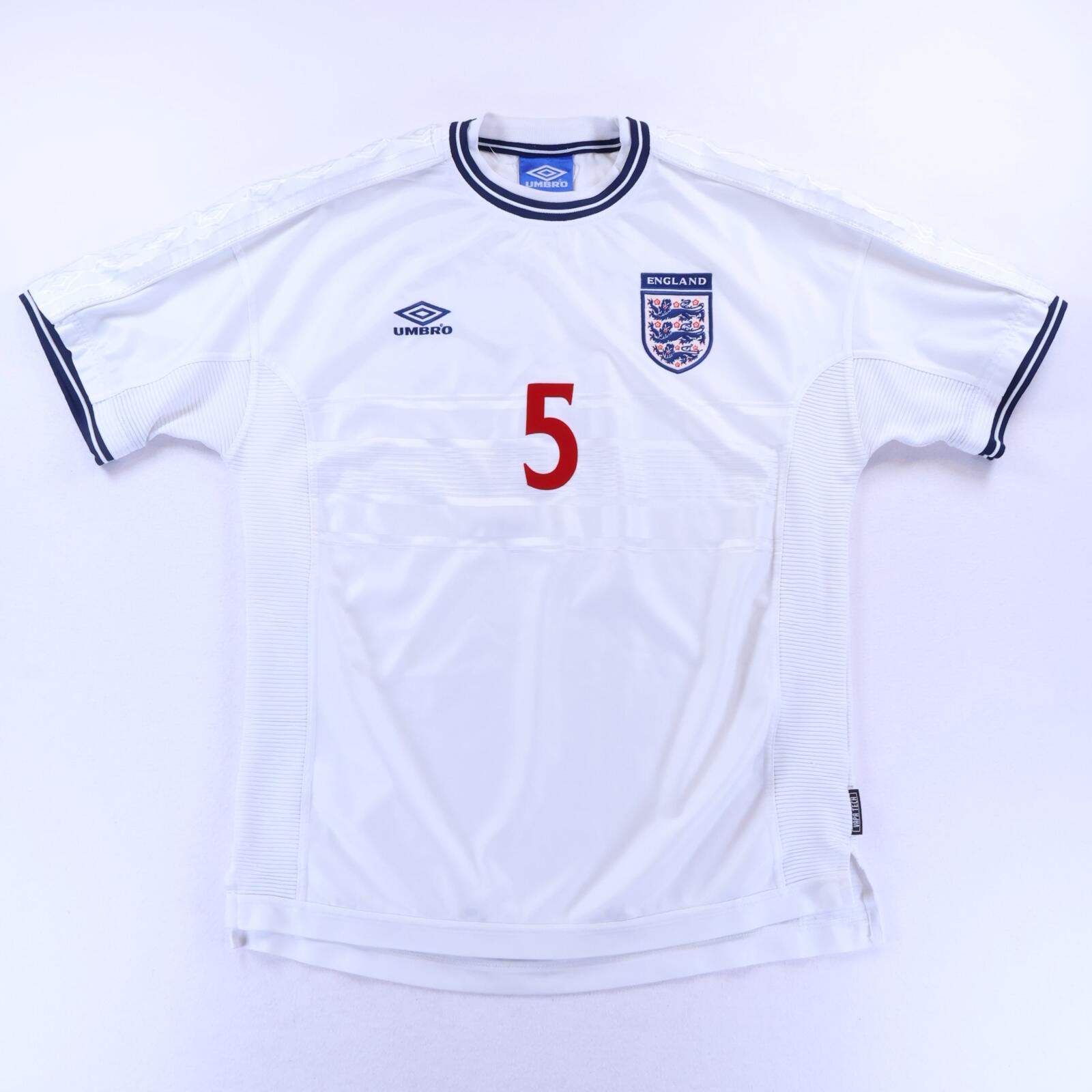 England Adams #5 1999/01 Home Shirt - XL- BACK