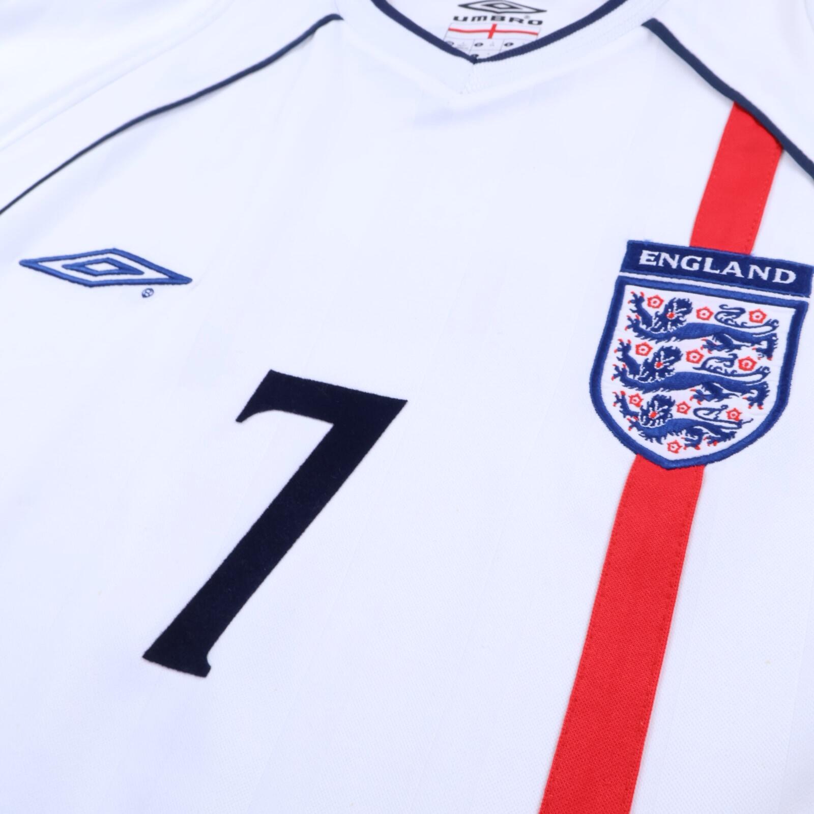 England Beckham #7 2001/03 Home Shirt - S