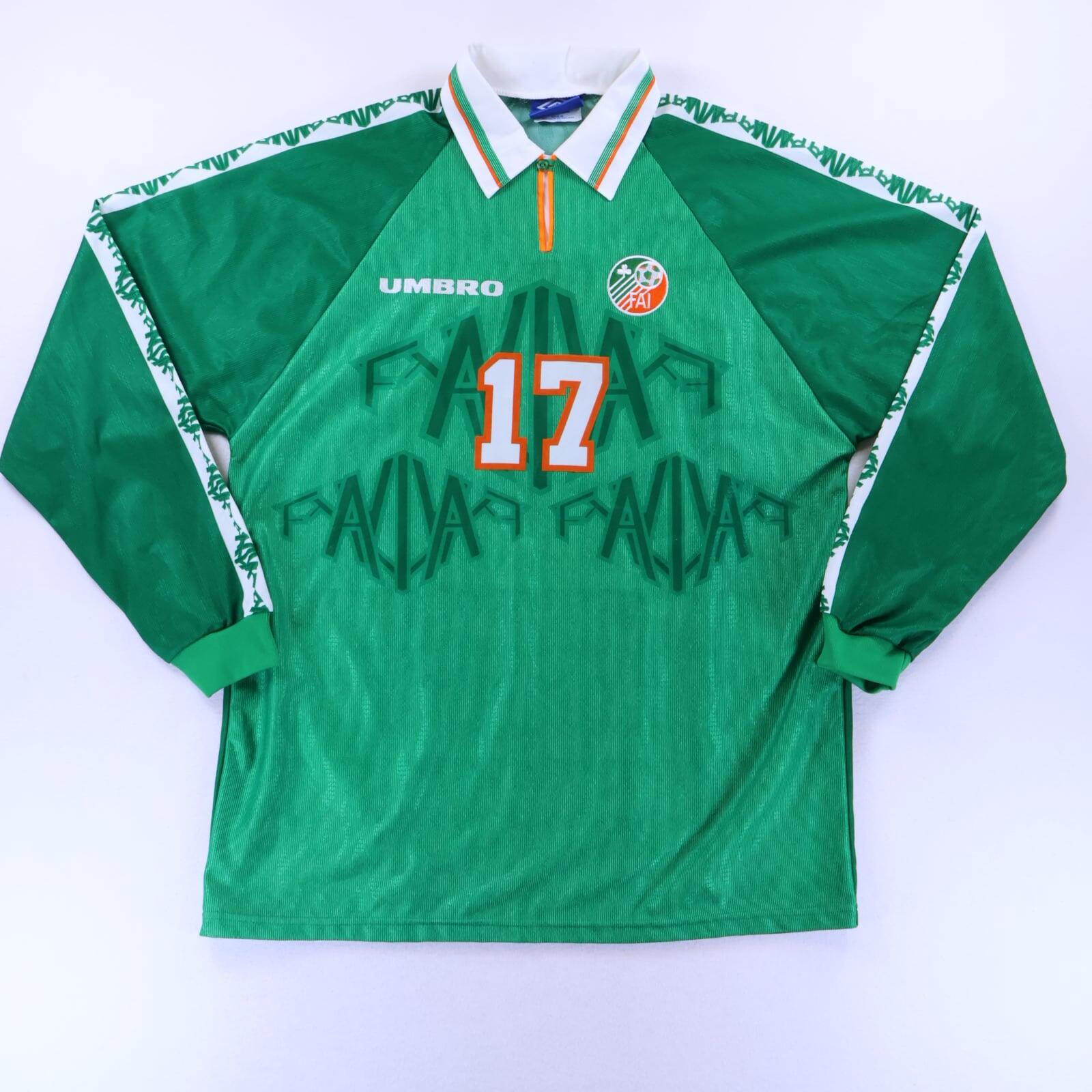 Republic Of Ireland #17 1996/98 Home Shirt - Match Issue - XL- FRONT