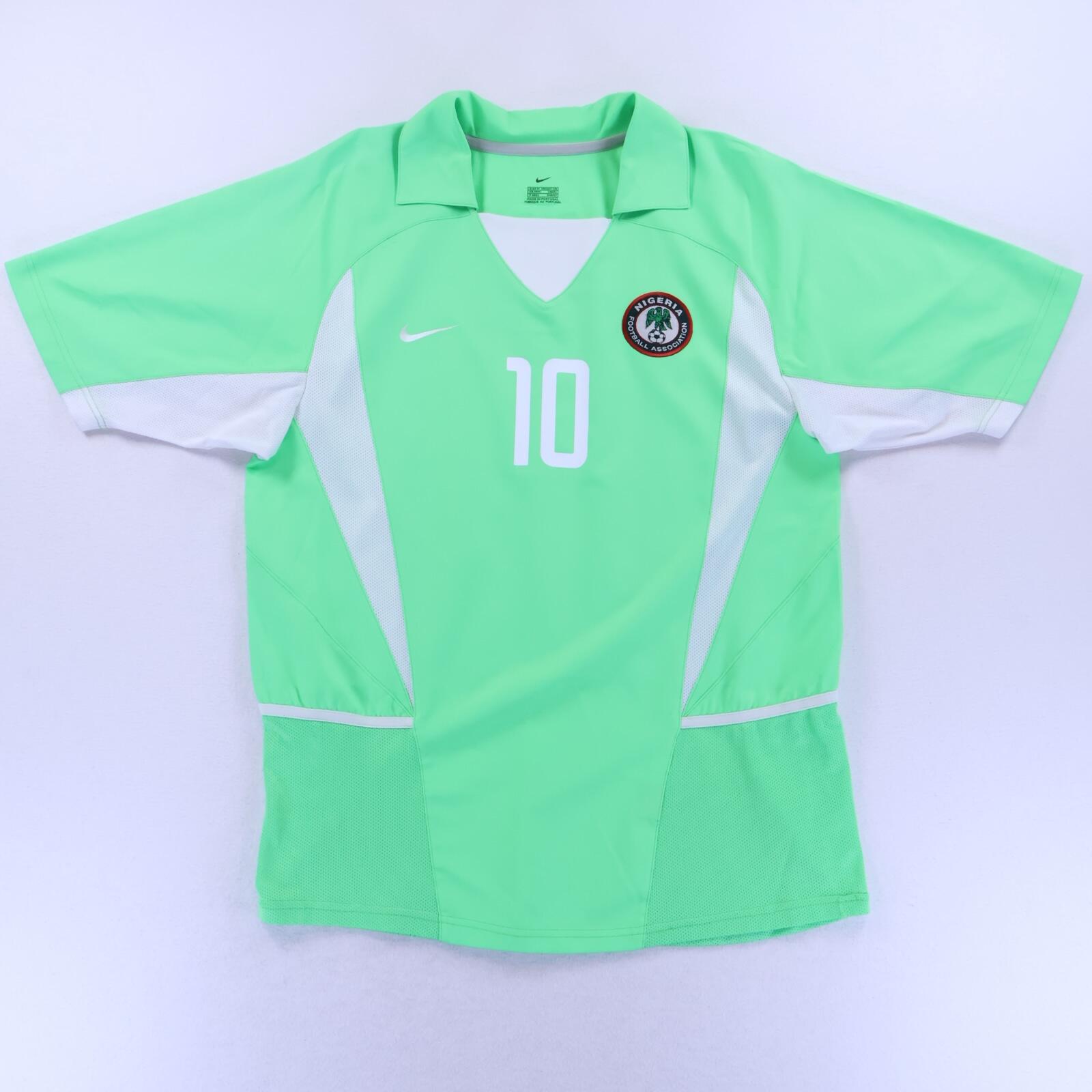 Nigeria Okocha #10 2002/ Home Shirt - M- BACK