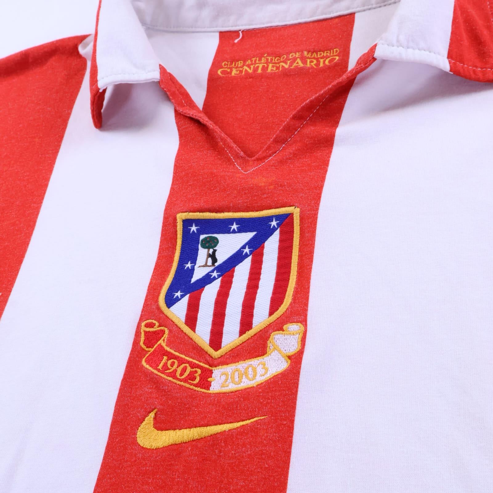 Atlético De Madrid 2003/04 Home Shirt - Centenary - L- BACK