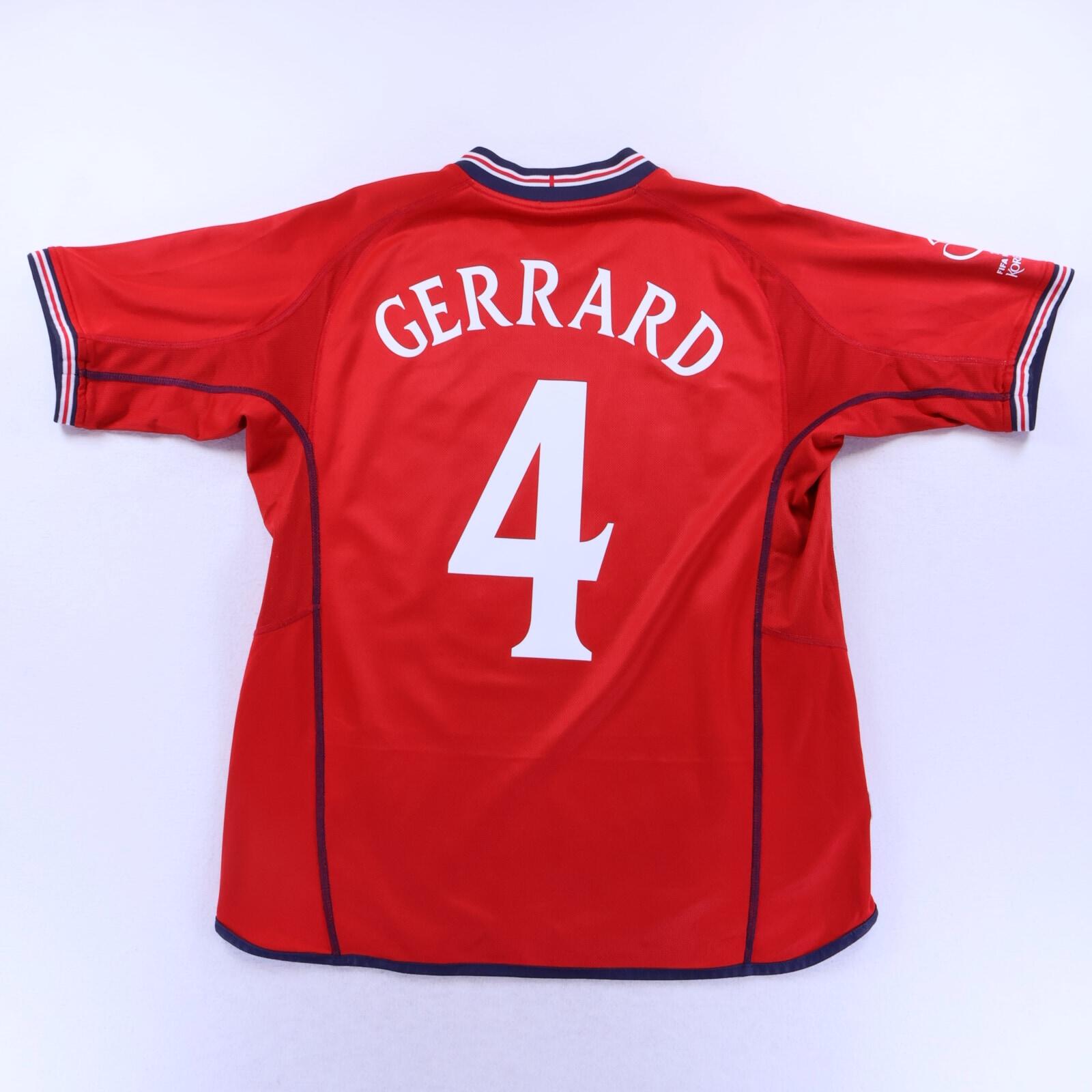 England Gerrard #4 2002/04 Away Shirt - Reversible - L- FRONT