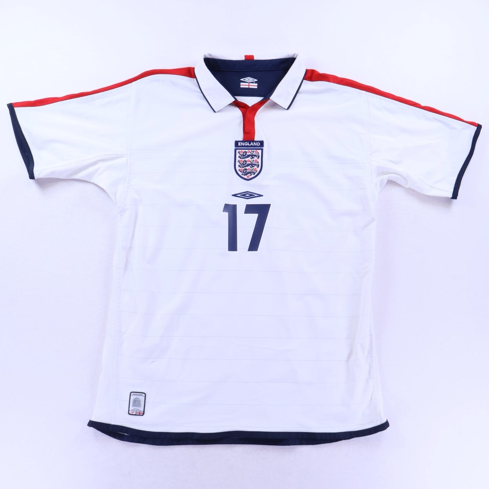 England Butt #17 2003/05 Home Shirt - Reversible - L- BACK