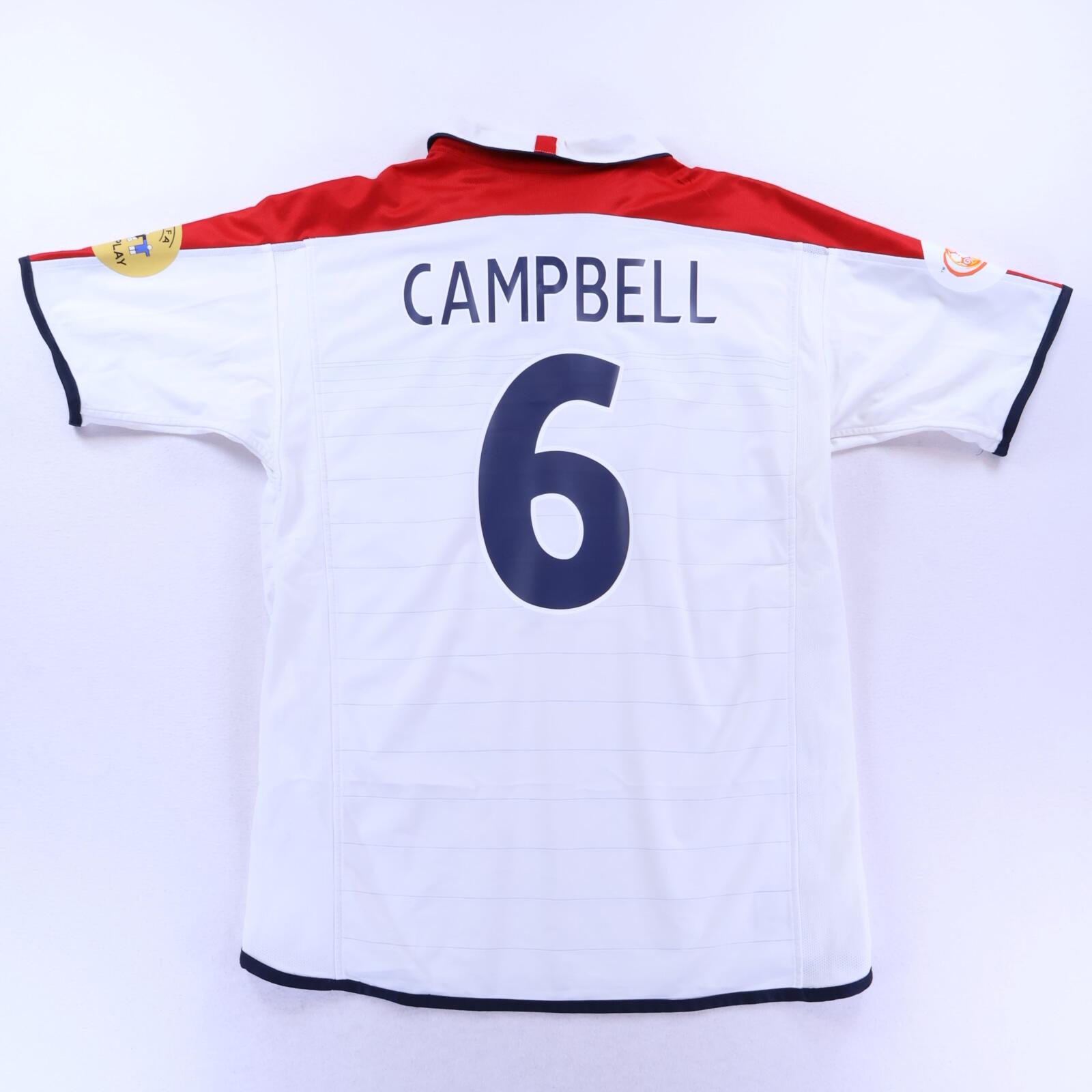 England Campbell #6 2003/05 Home Shirt - Reversible - L- FRONT