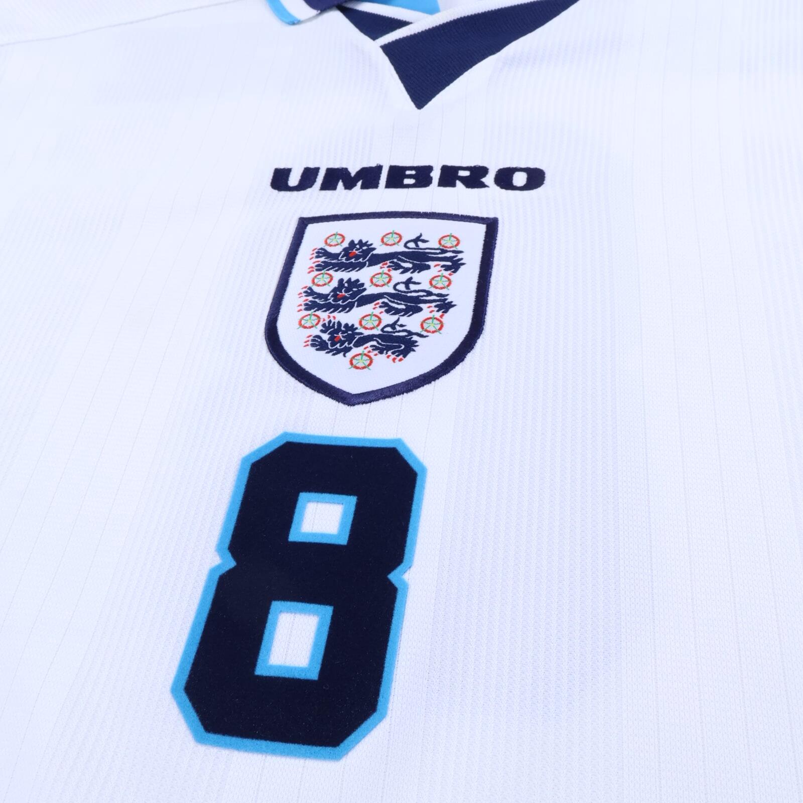England Gascoigne #8 1955/97 Home Shirt - 2XL