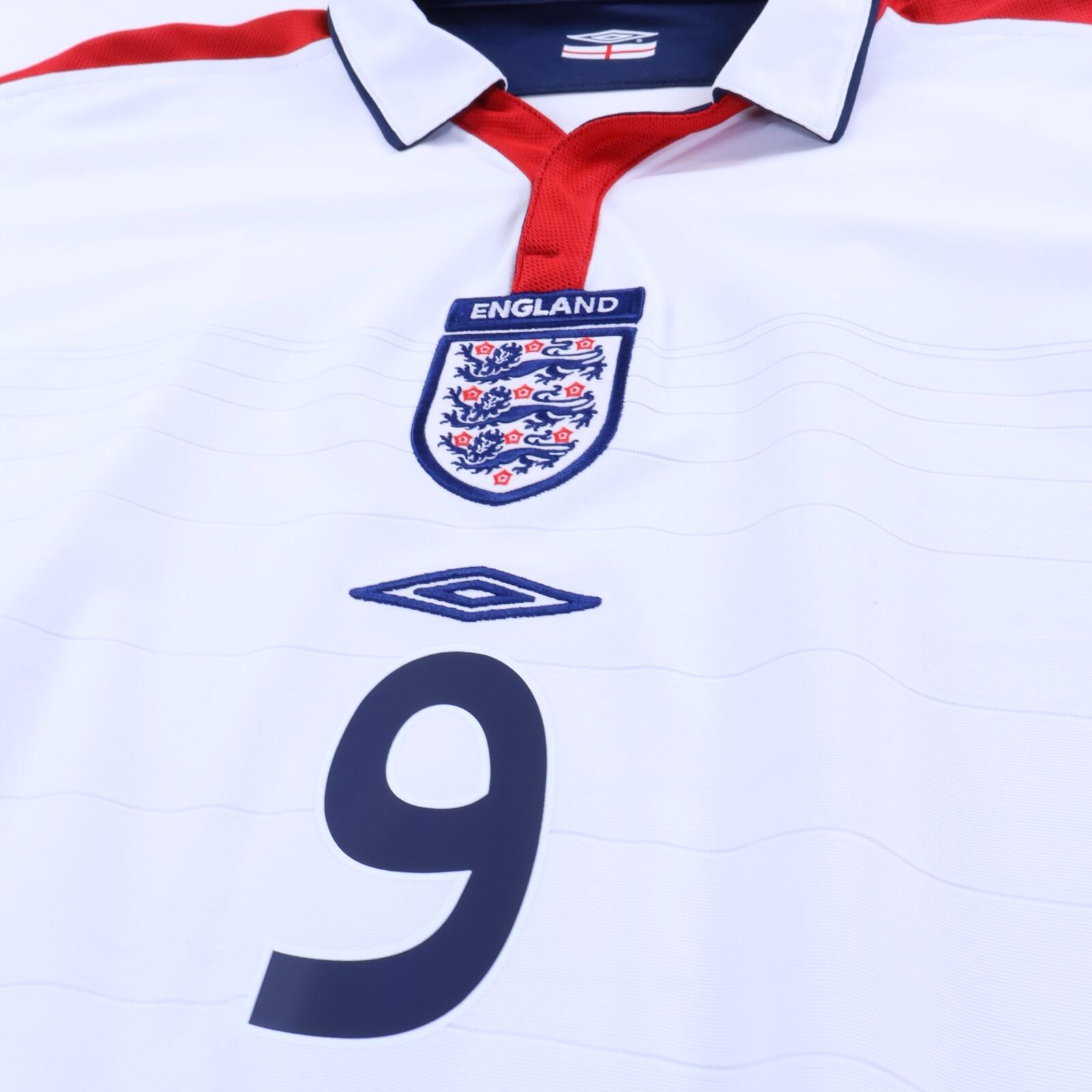 England Rooney #9 2003/05 Home Shirt - Reversible - XL