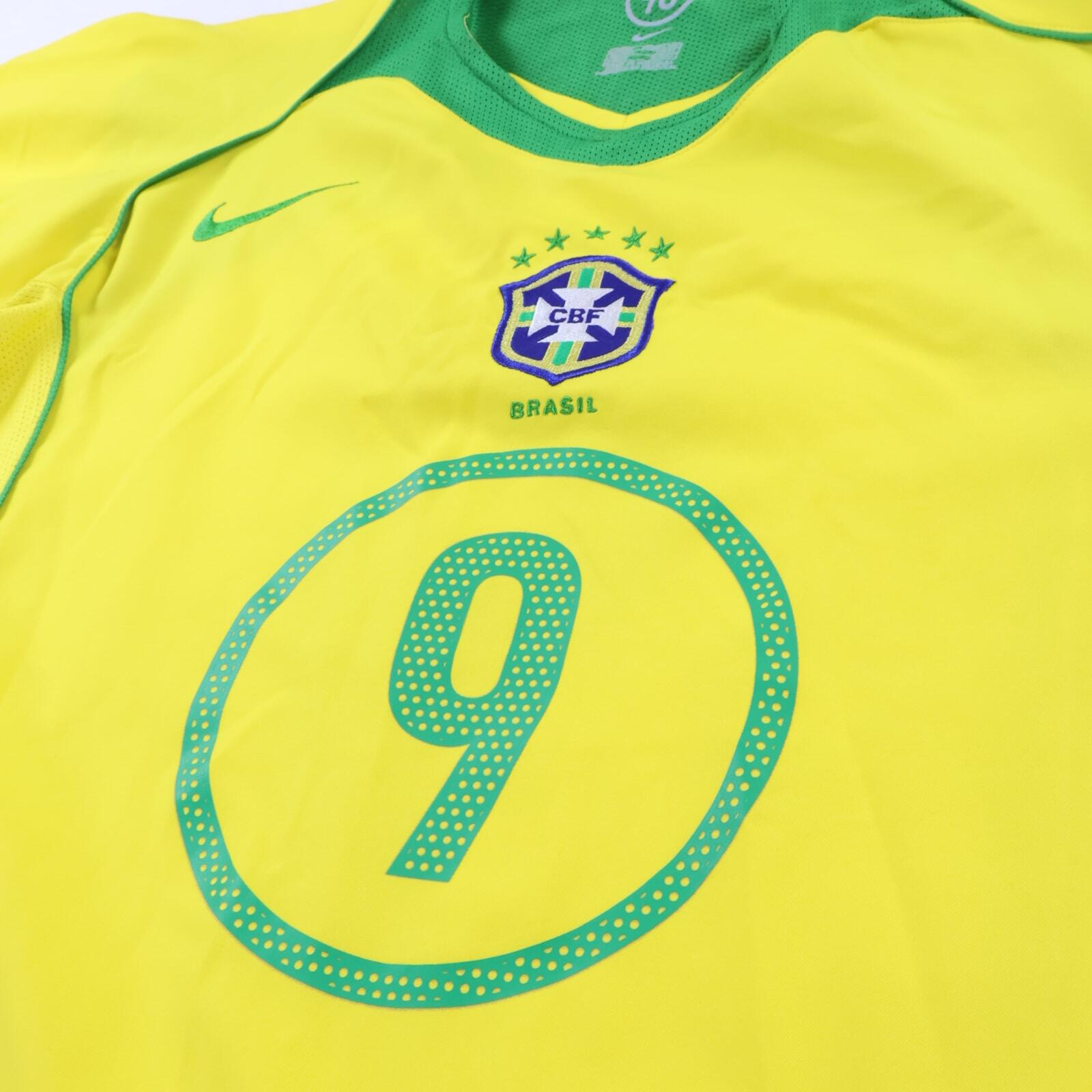 Brazil Ronaldo #9 2004/06 Home Shirt - M
