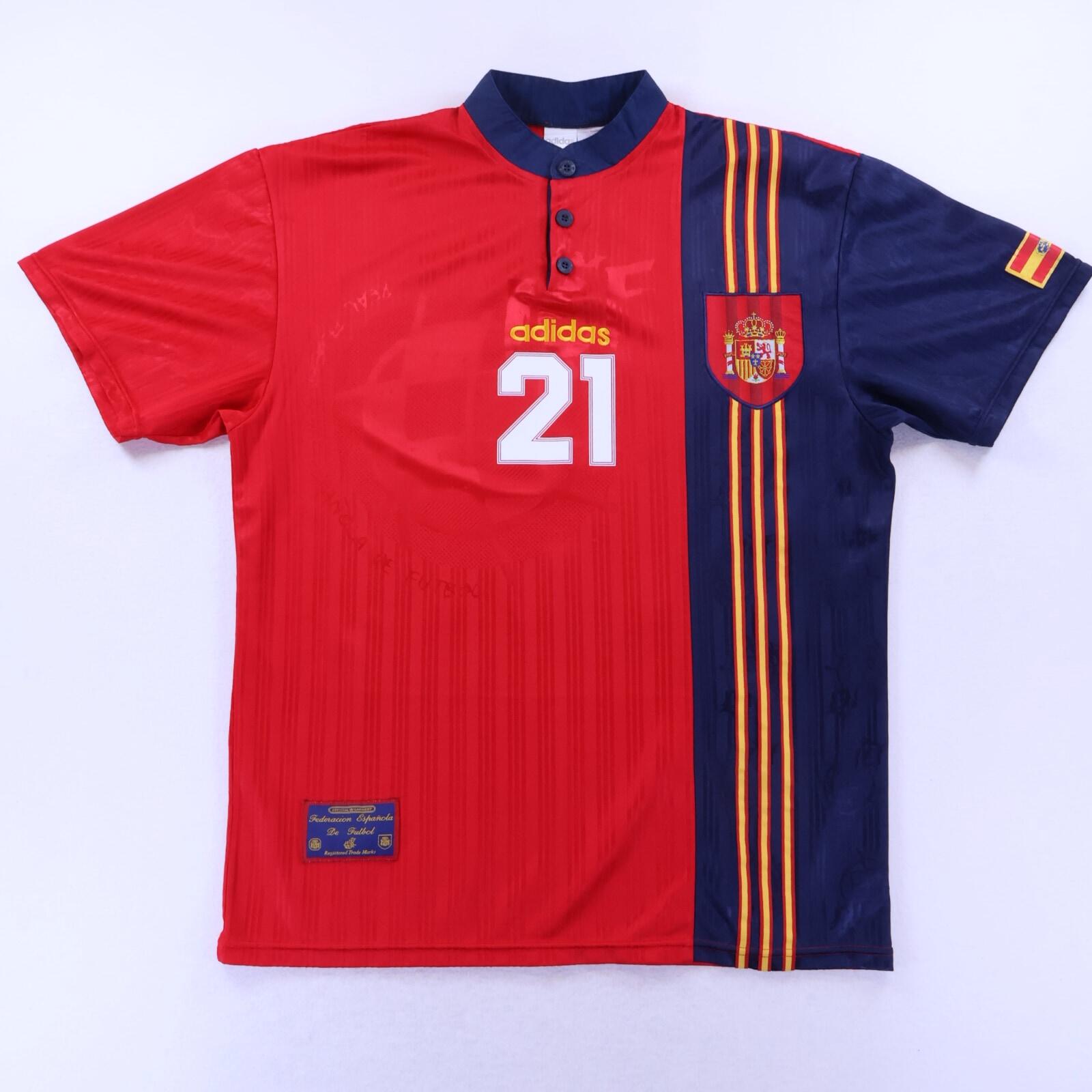 Spain Luis Enrique #21 1996/98 Home Shirt - L