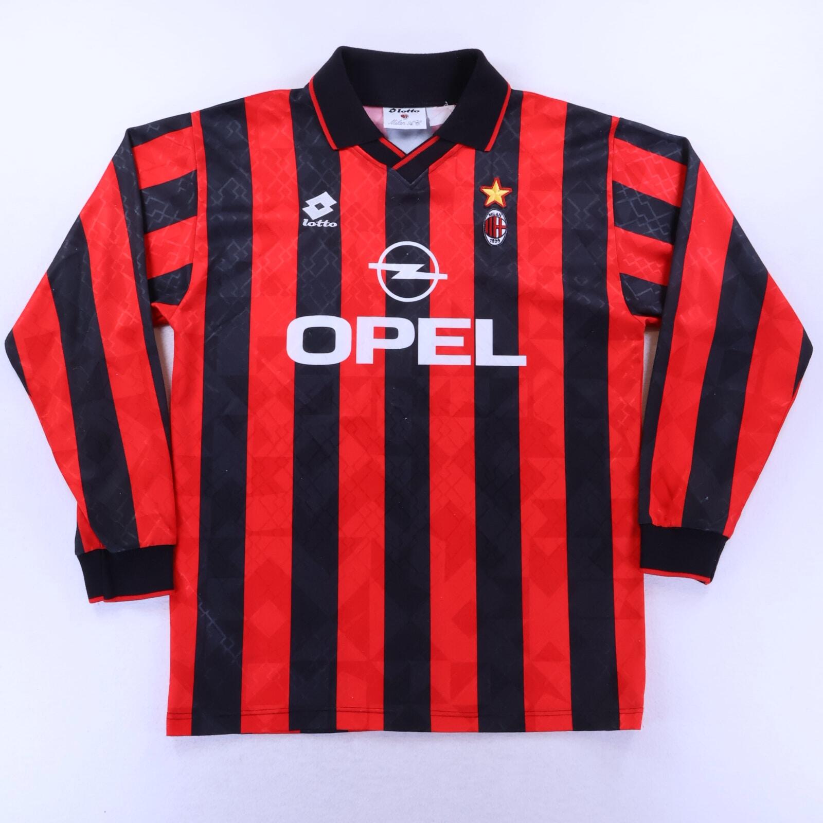 Ac Milan Baggio #18 1995/96 Home Shirt - Long Sleeve - XL
