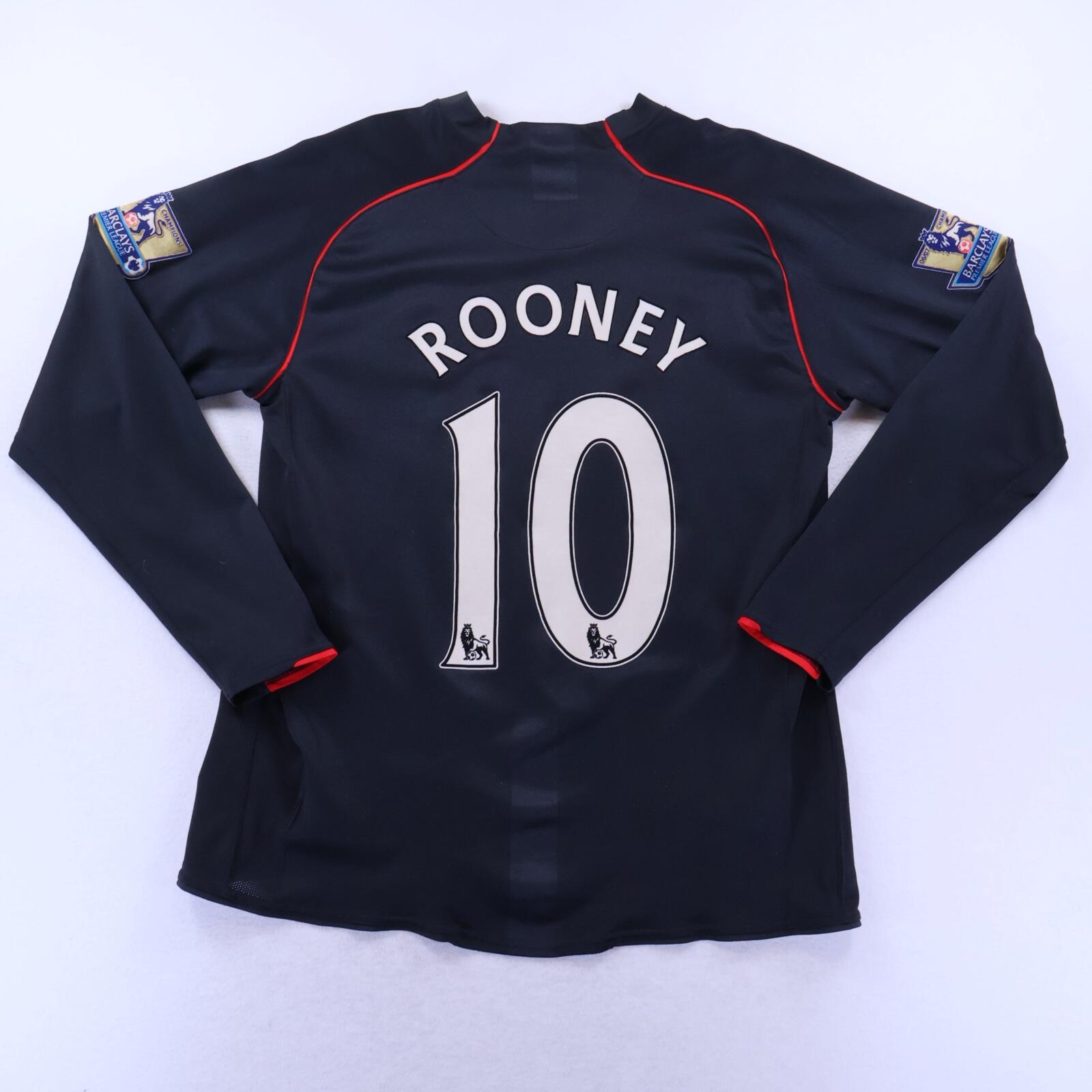 Manchester United Rooney #10 2007/08 Away Shirt - Long Sleeve - XL
