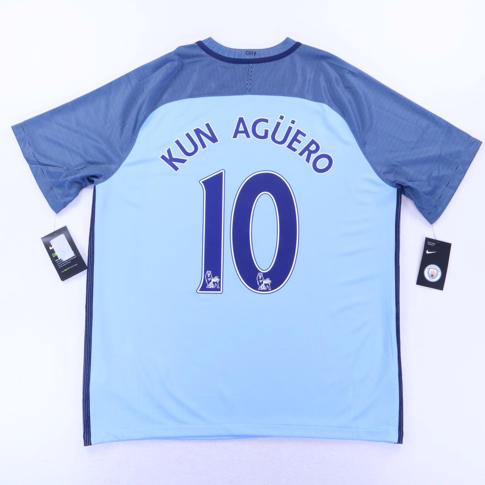 *NWT* Manchester City Kun Aguero #10 2016/17 Home Shirt - XL