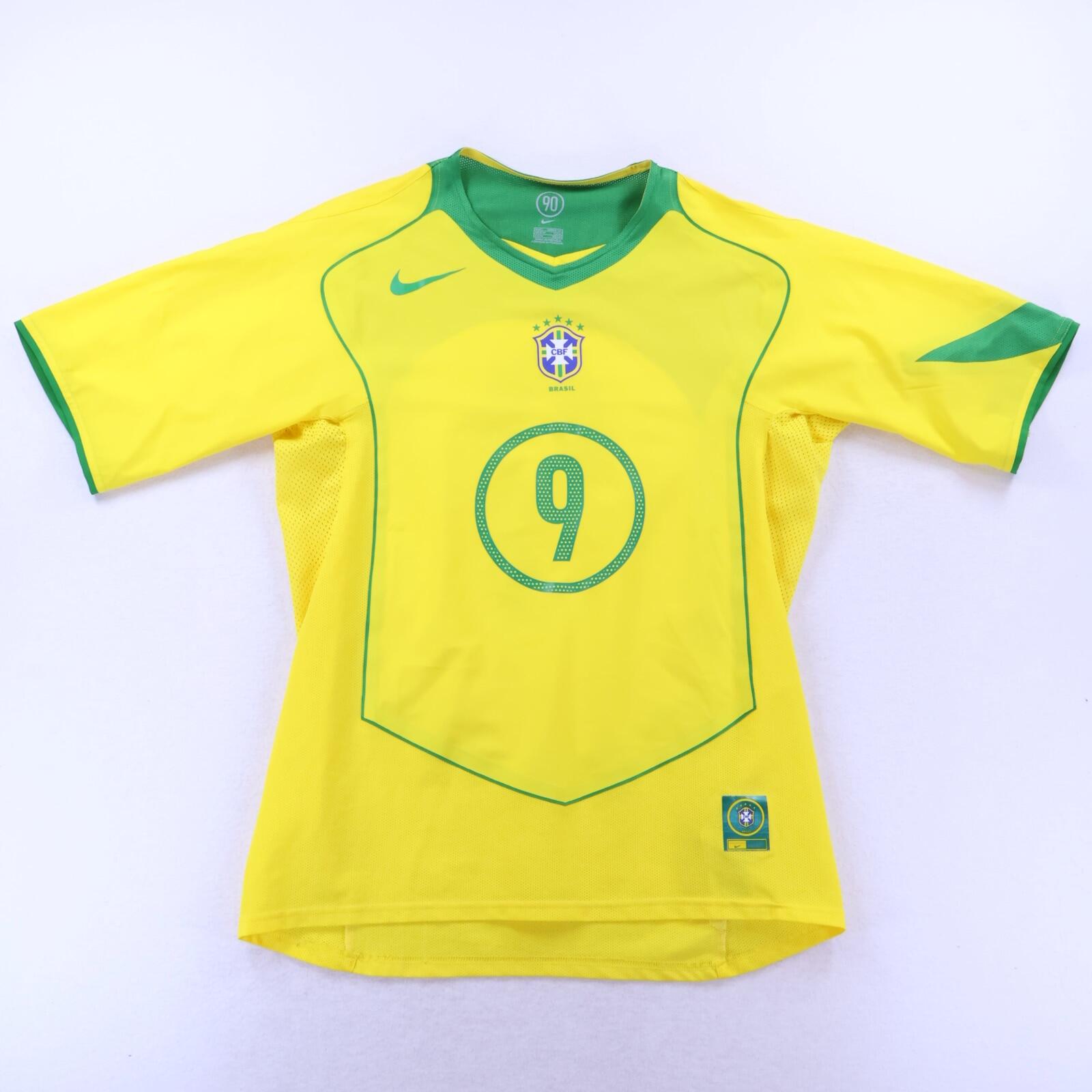 Brazil Ronaldo #9 2004/06 Home Shirt - L