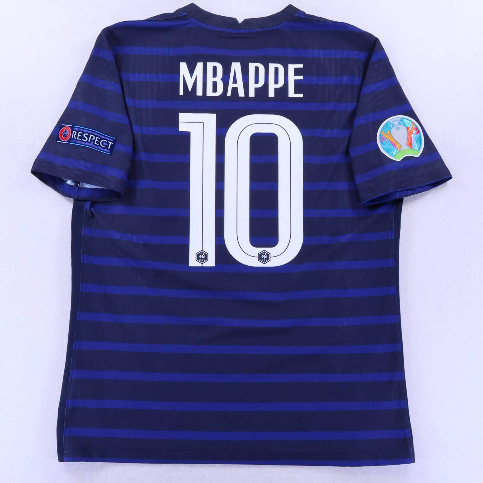 France Mbappé #10 2020/21 Home Shirt - Player Issue - L