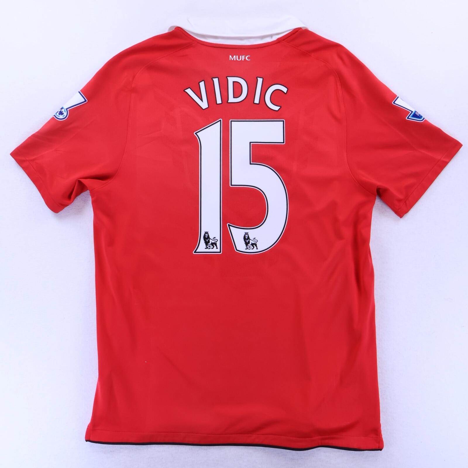Manchester United Vidic #15 2010/11 Home Shirt - L