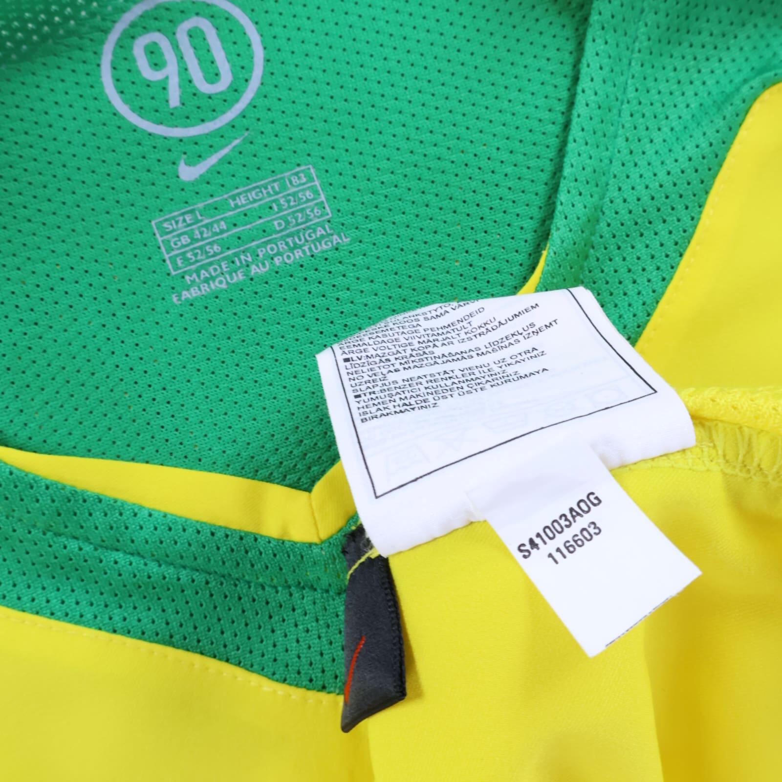Brazil Ronaldinho #10 2004/06 Home Shirt - L