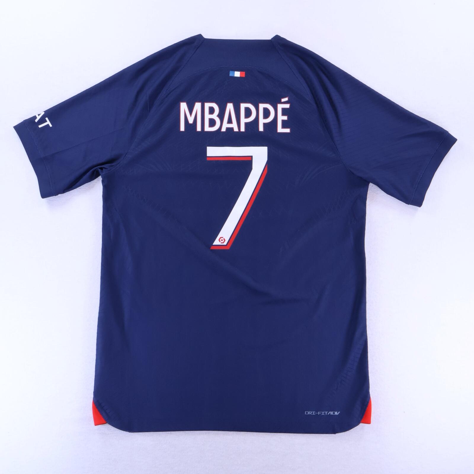 Paris Saint-Germain F.C Mbappé #7 2023/24 Home Shirt - Player Issue - M