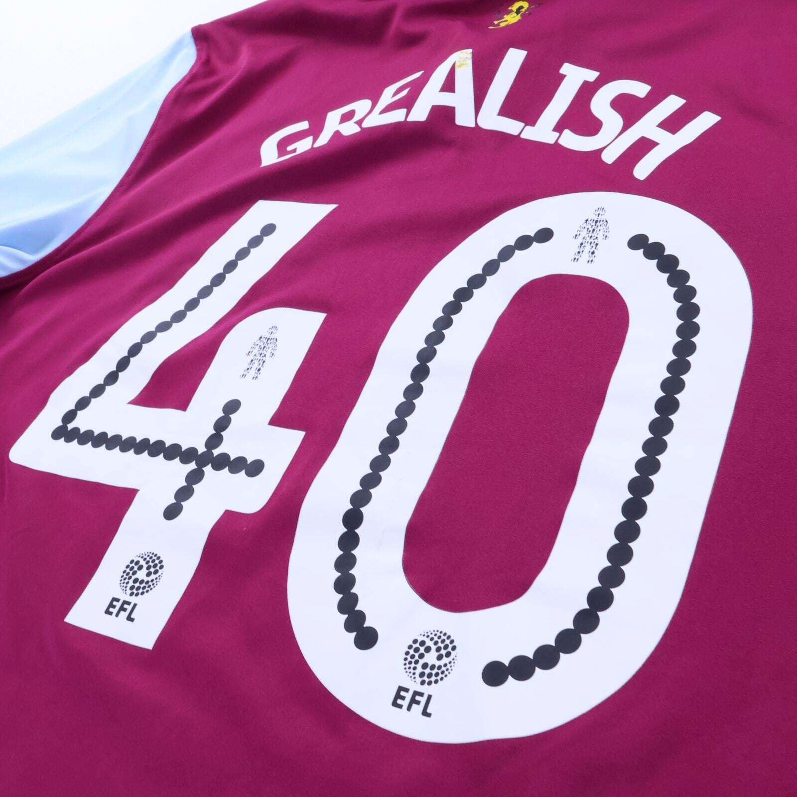 Aston Villa Grealish #40 2016/17 Home Shirt - M