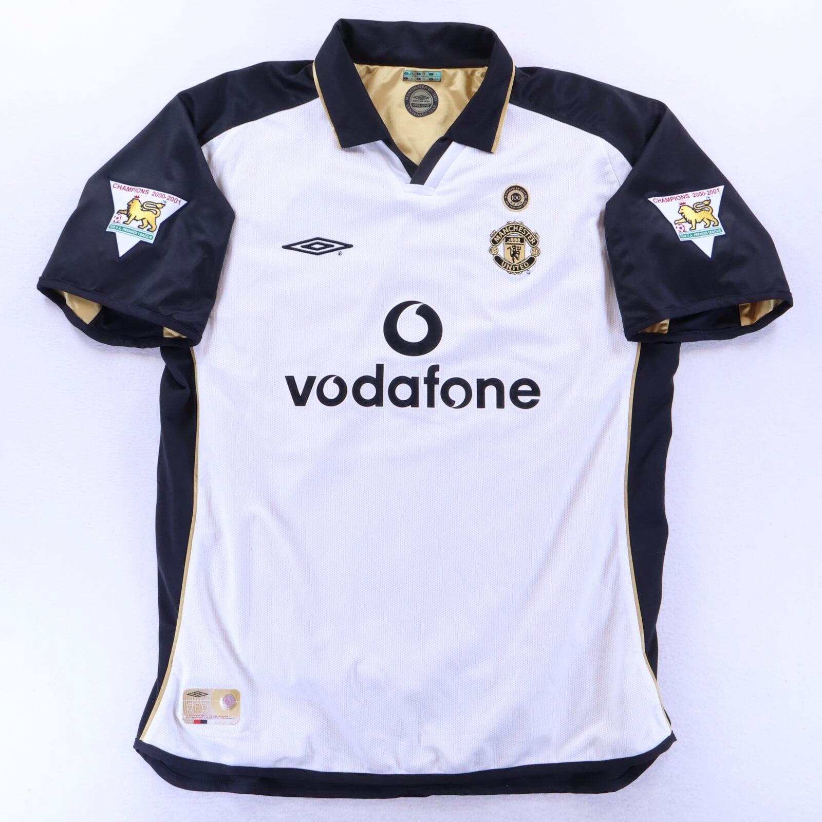 *MINT* Manchester United Beckham #7 2001/02 Centenary Third Shirt - Reversible - XL