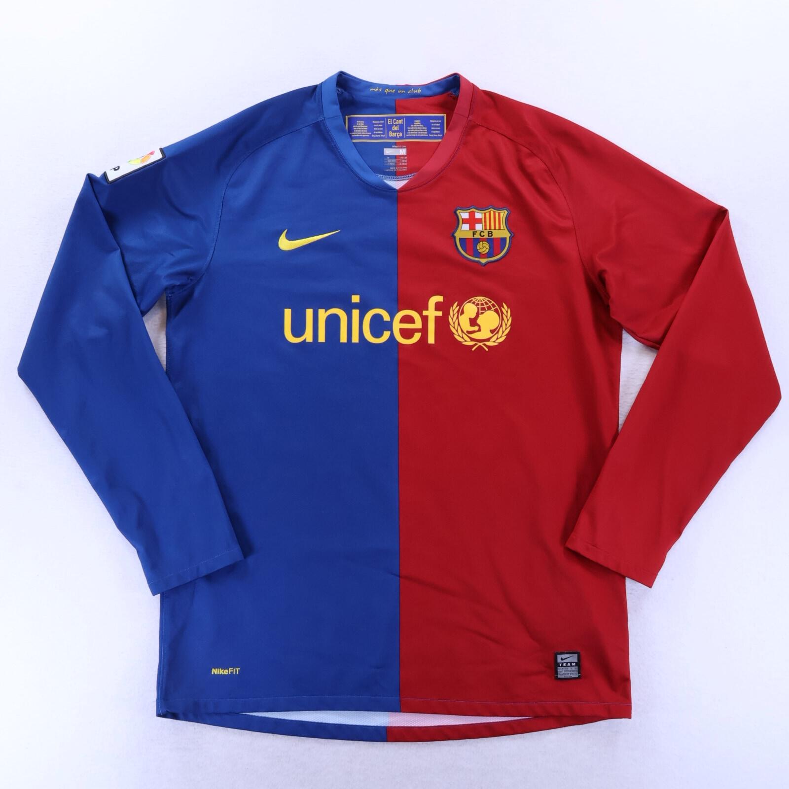 *MINT* Barcelona Messi #10 2008/09 Home Shirt - Long Sleeve - M