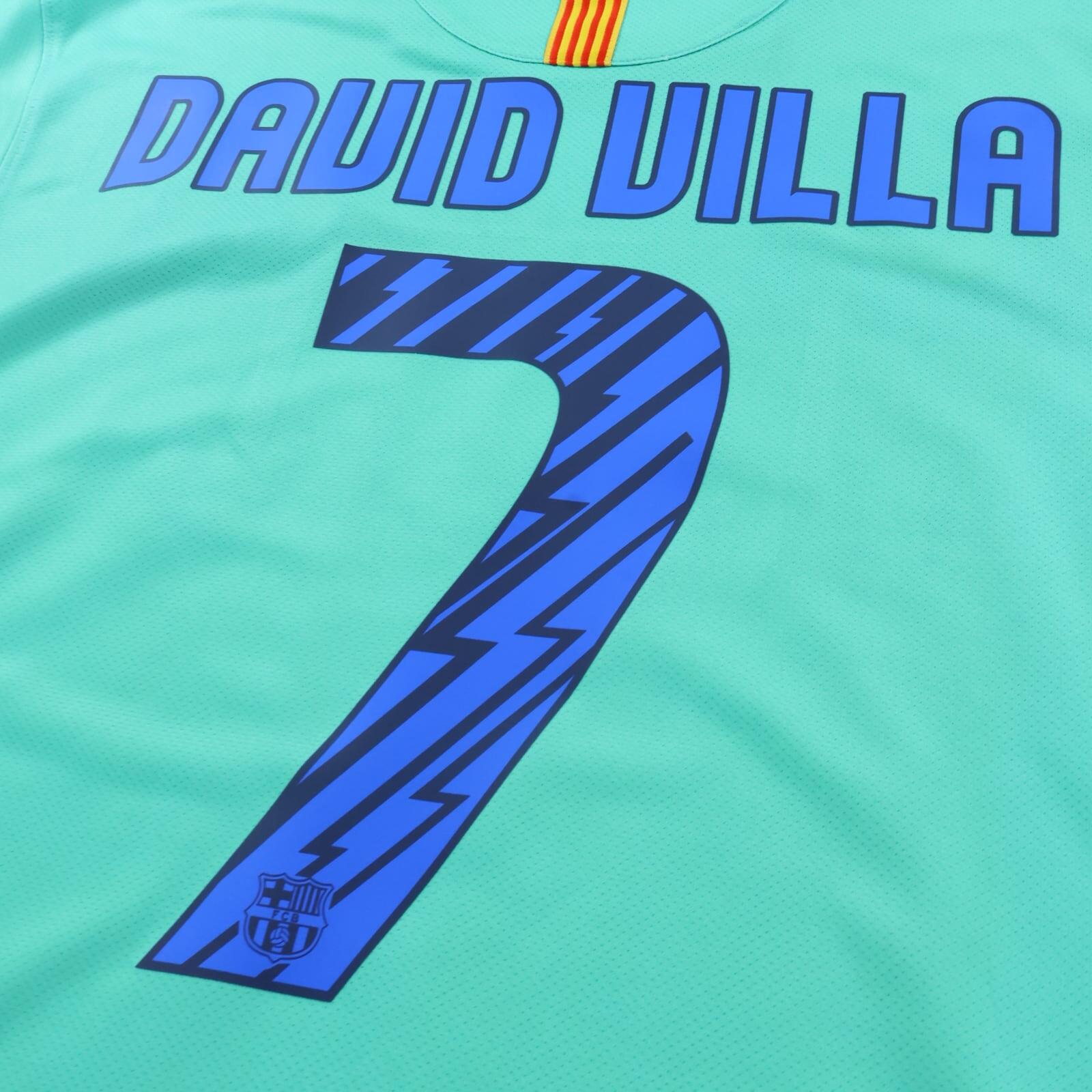 Barcelona David Villa #7 2010/11 Away Shirt - L