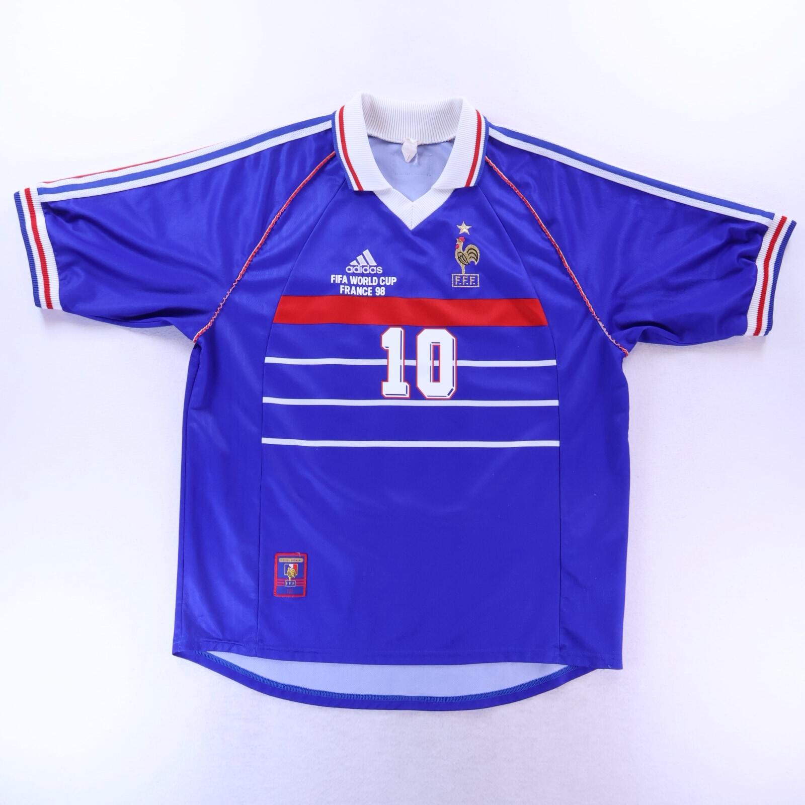 France Zidane #10 1998 Home Shirt - XL