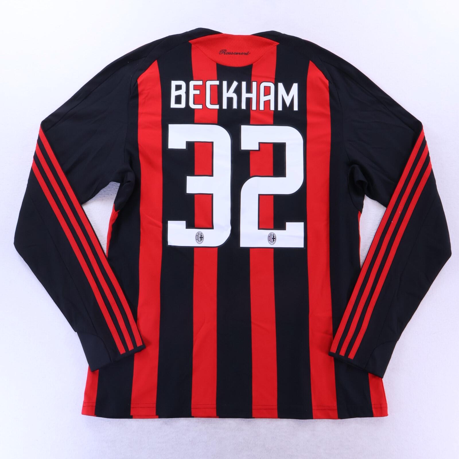 *MINT* Ac Milan Beckham #32 2008/09 Home Shirt - Long Sleeve - L