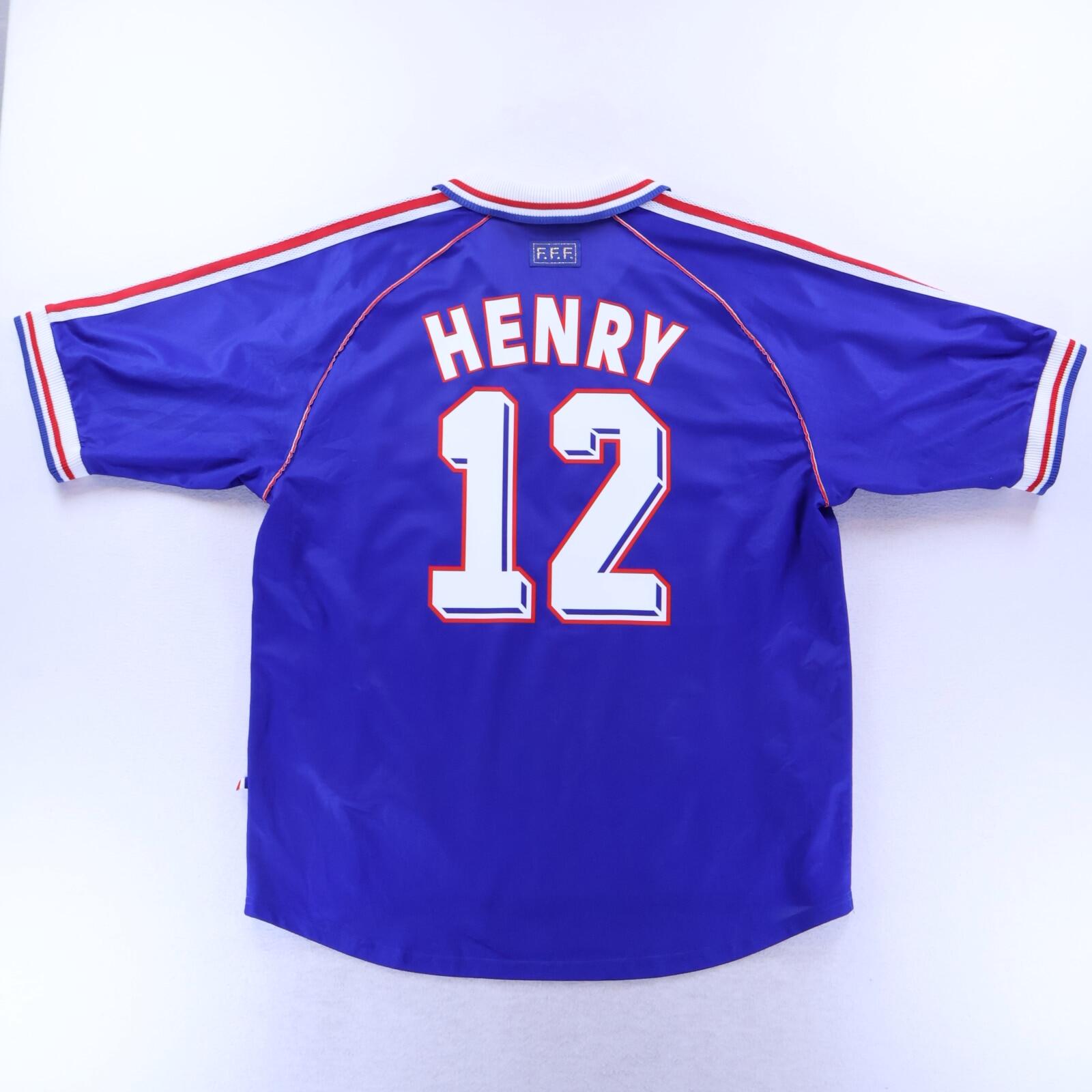 *MINT* France Henry #12 1998/00 Home Shirt - XL