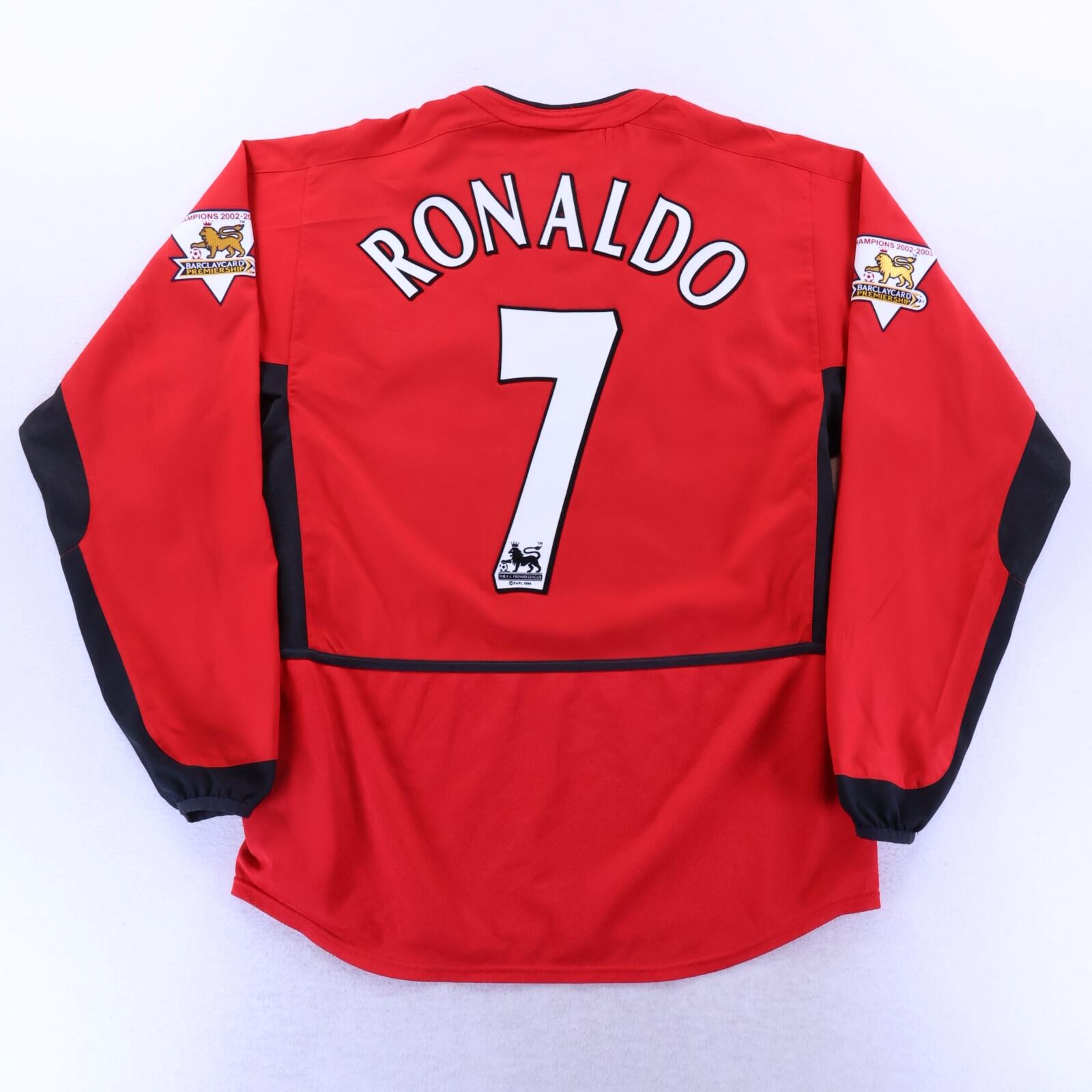 Manchester United Ronaldo #7 2002/04 Home Shirt - Long Sleeve - M