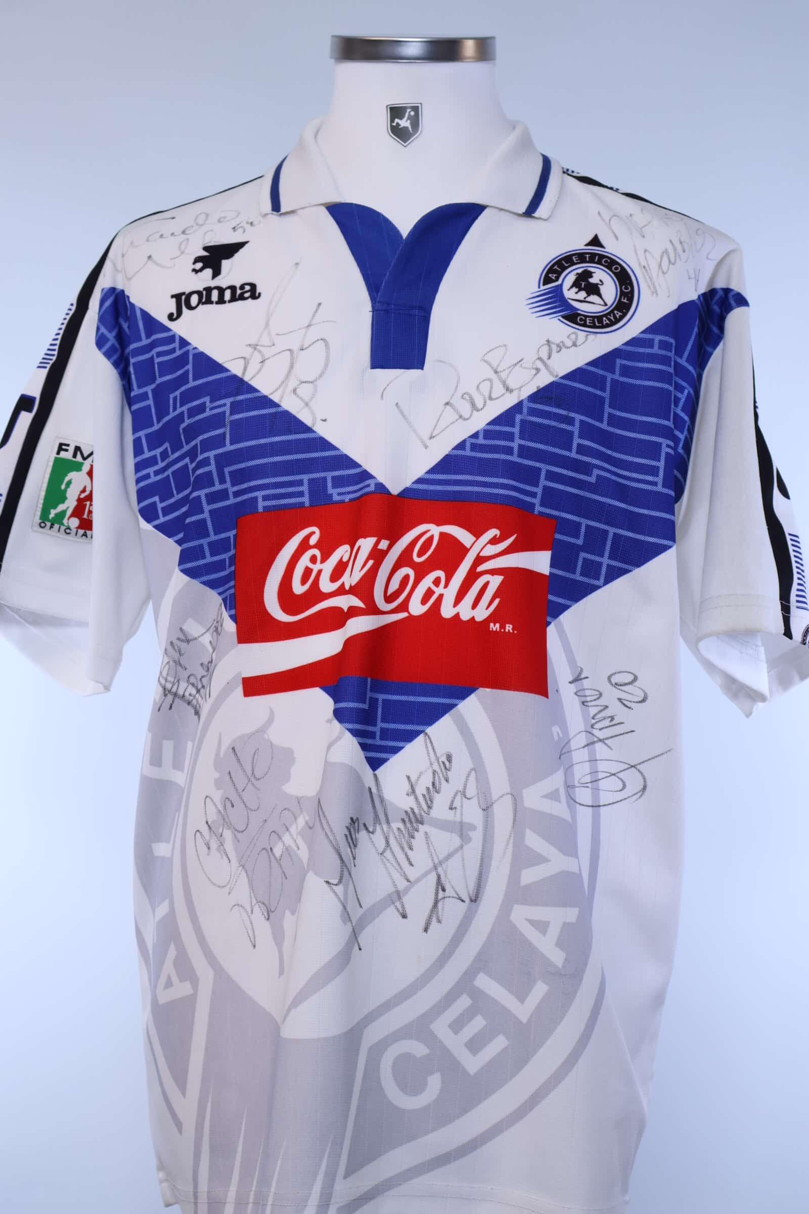 Celaya F.C 1996/97 Home Shirt (Squad Signed) - LAuthentic Original Football Shirt