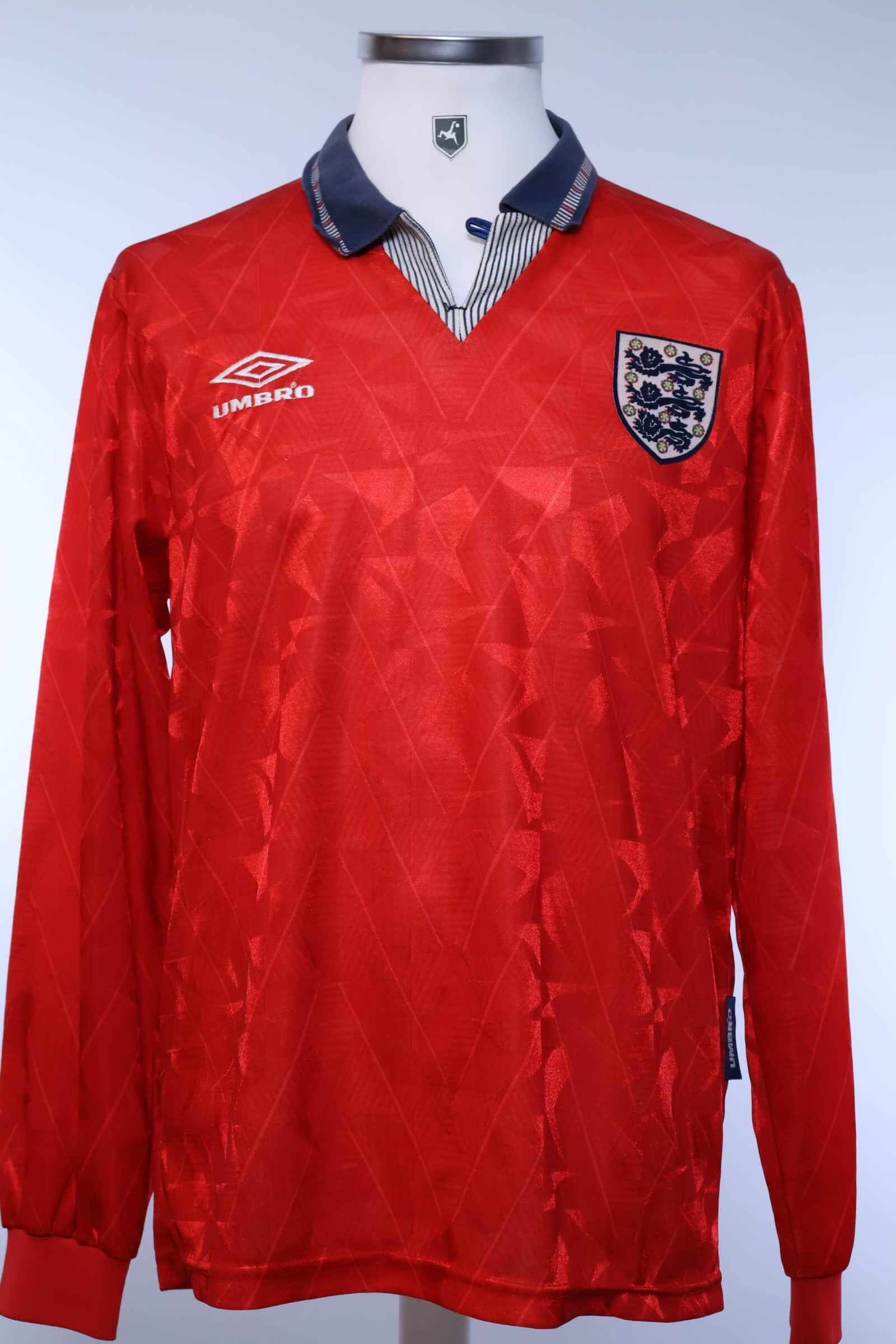 England 1990/92 Gascoigne #8 Away Shirt - M Authenic Original Football Shirt
