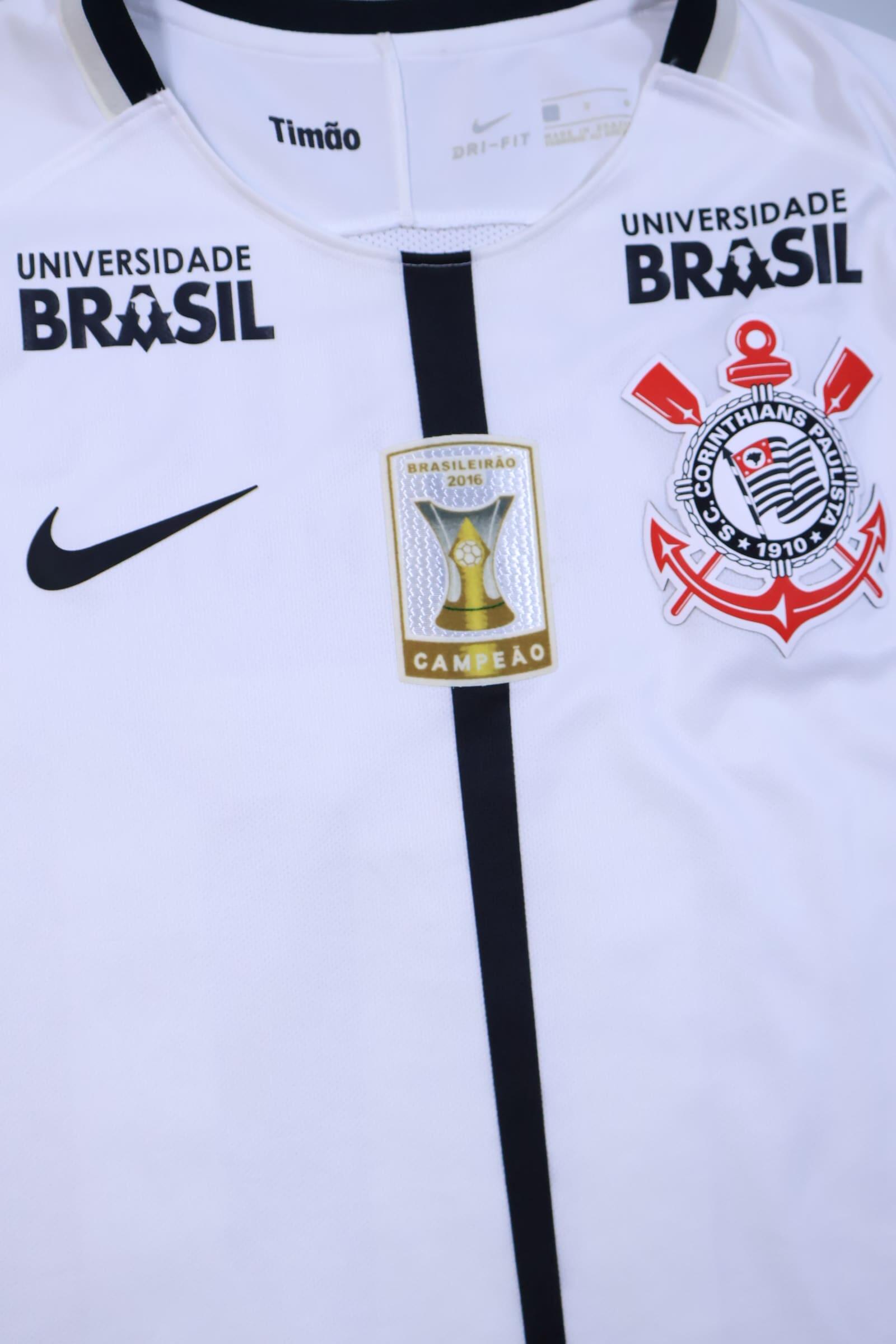 Sc Corinthians Paulista 2017/18 Jadson #10 Home Shirt - L Authenic Original Football Shirt