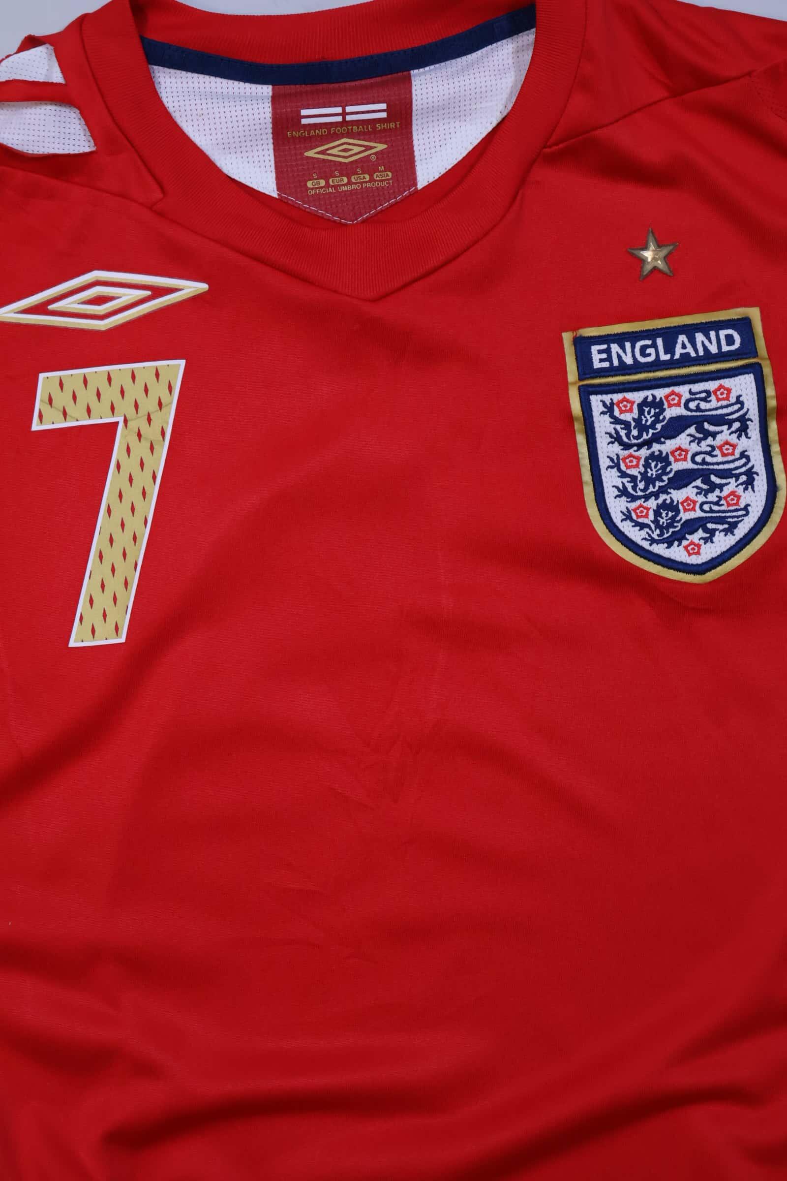 England 2006/08 Beckham #7 Away Shirt - S Authenic Original Football Shirt