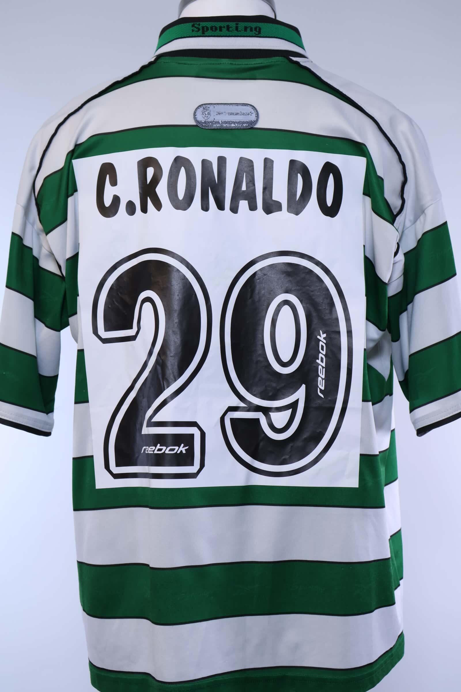 Sporting Cp C.Ronaldo #29 2001/02 Home Shirt - L - FRONT