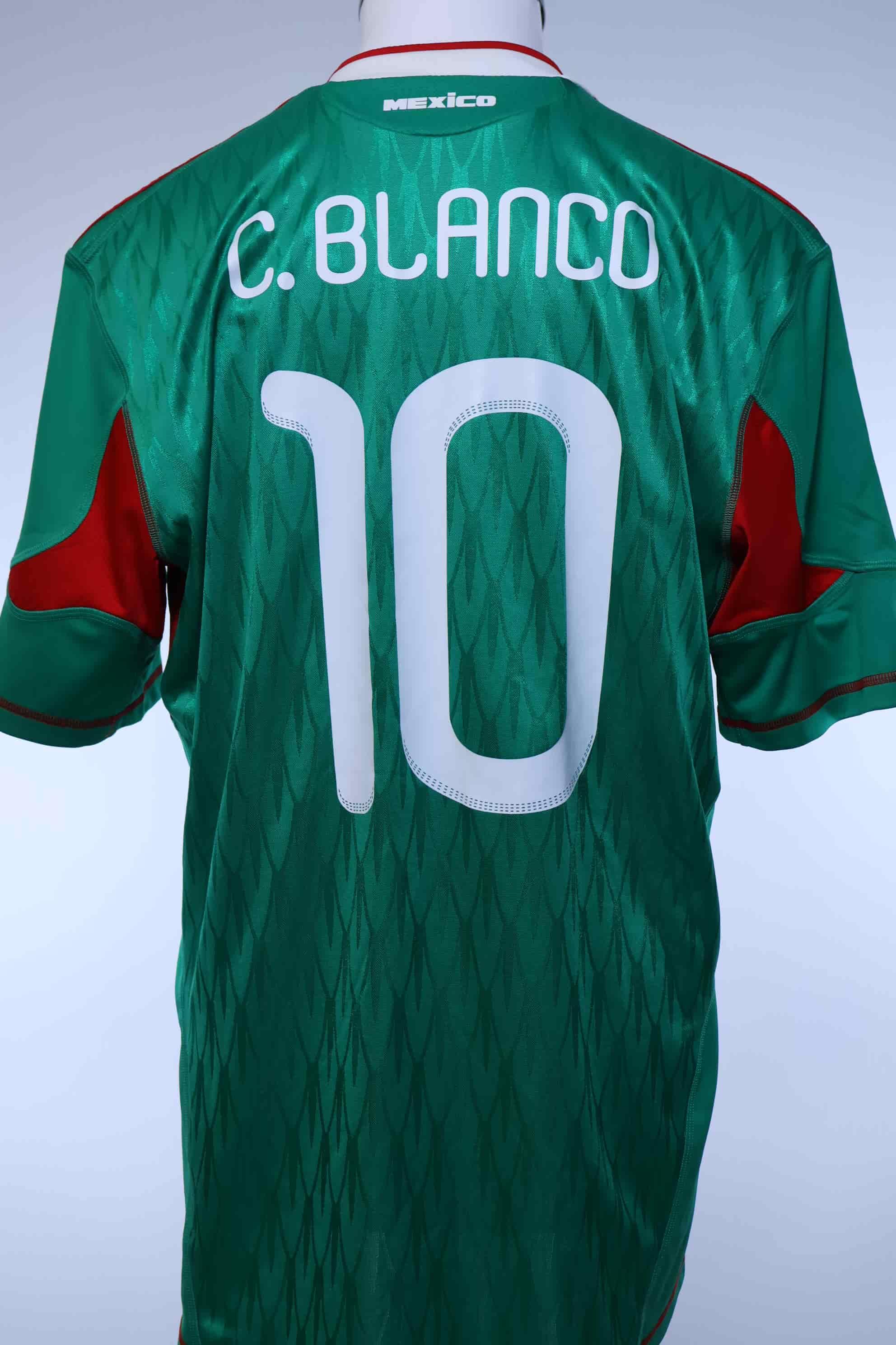 Mexico C. Blanco #10 2010/ Home Shirt - L- BACK