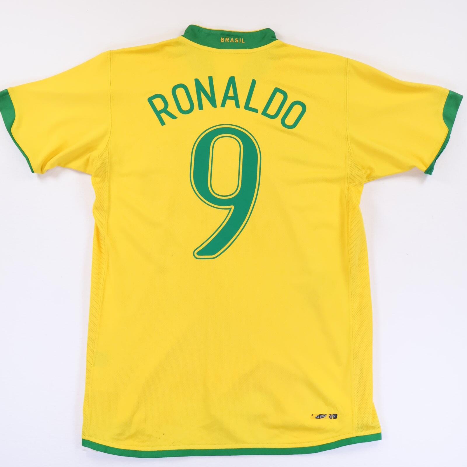 Brazil Ronaldo #9 2006/07 Home Shirt - M- BACK