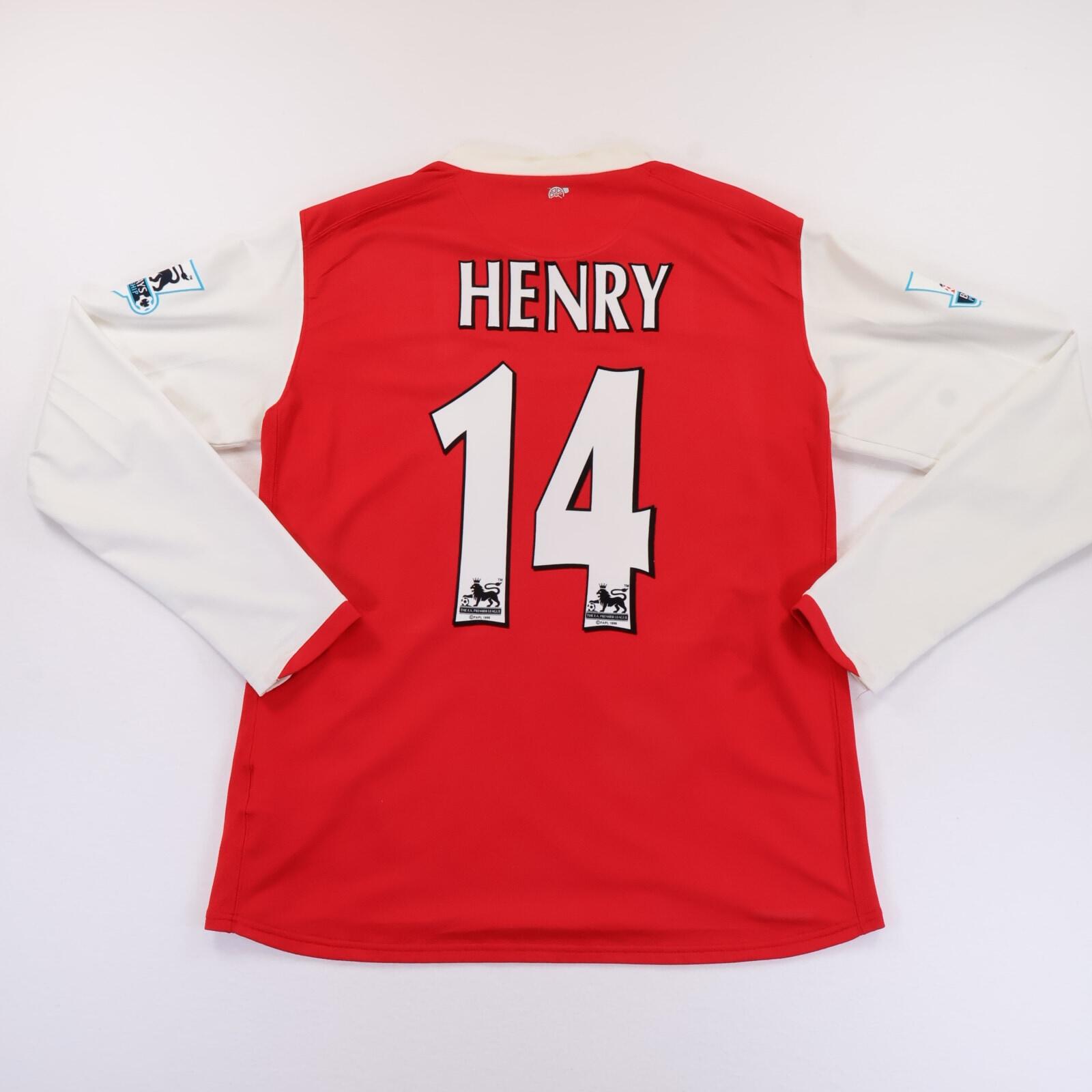 Arsenal Henry #14 2006/08 Home L/S Shirt - M- BACK