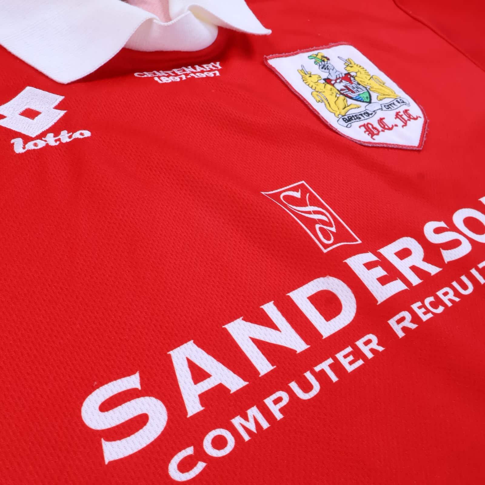 Bristol City F.C 1996/97 Home Shirt - 2XL- BACK